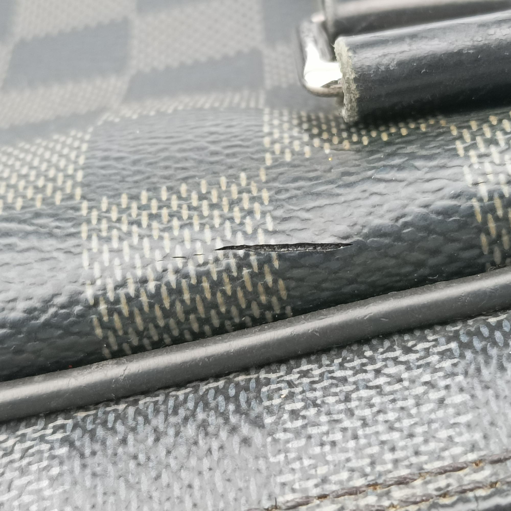 Porte Documents Voyage PM Noir Damier Graphite N41478 GI0146ポルト ドキュマン ヴォワヤージュ PM ノワール ダミエ グラフィット N41478 GI0146