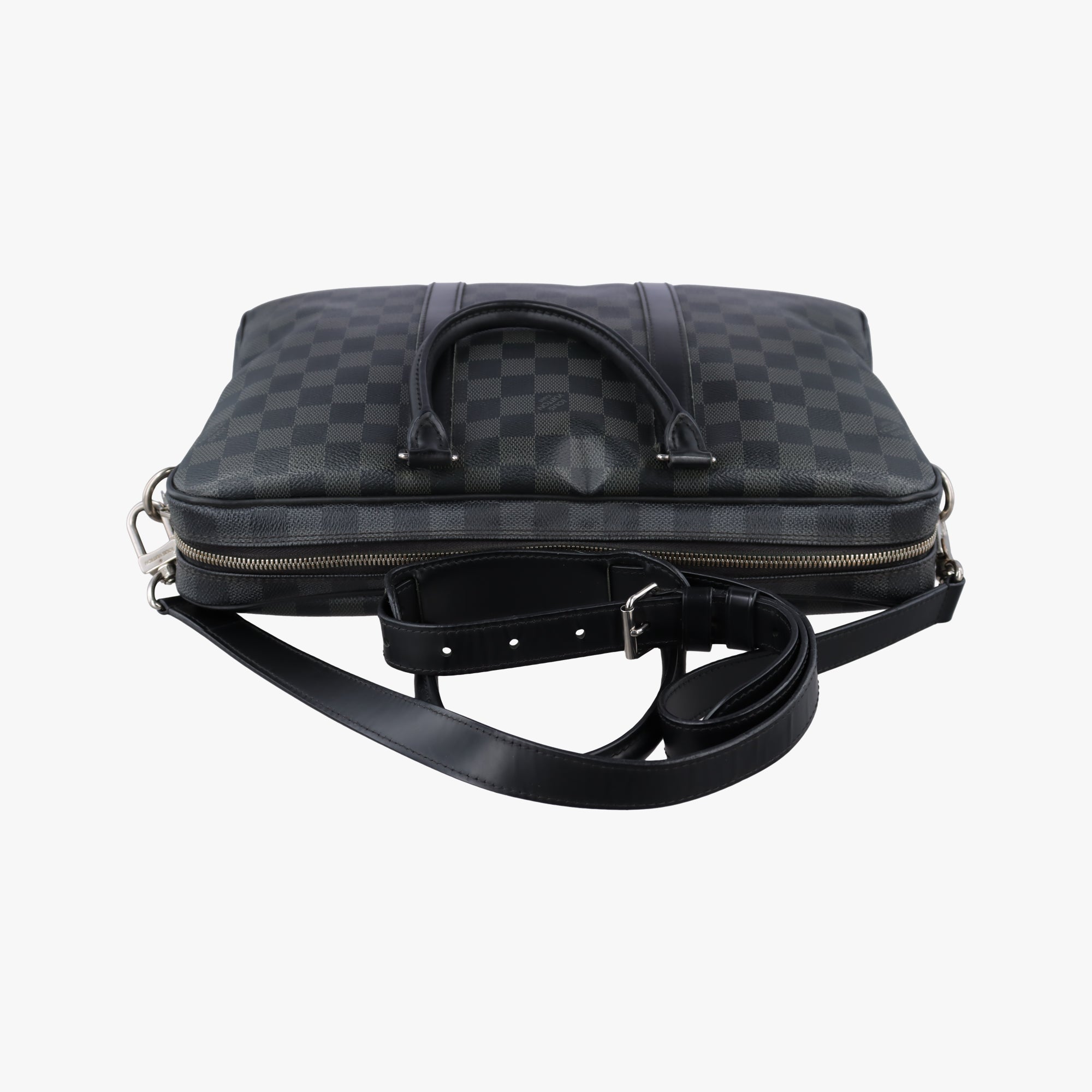 Porte Documents Voyage PM Noir Damier Graphite N41478 GI0146ポルト ドキュマン ヴォワヤージュ PM ノワール ダミエ グラフィット N41478 GI0146