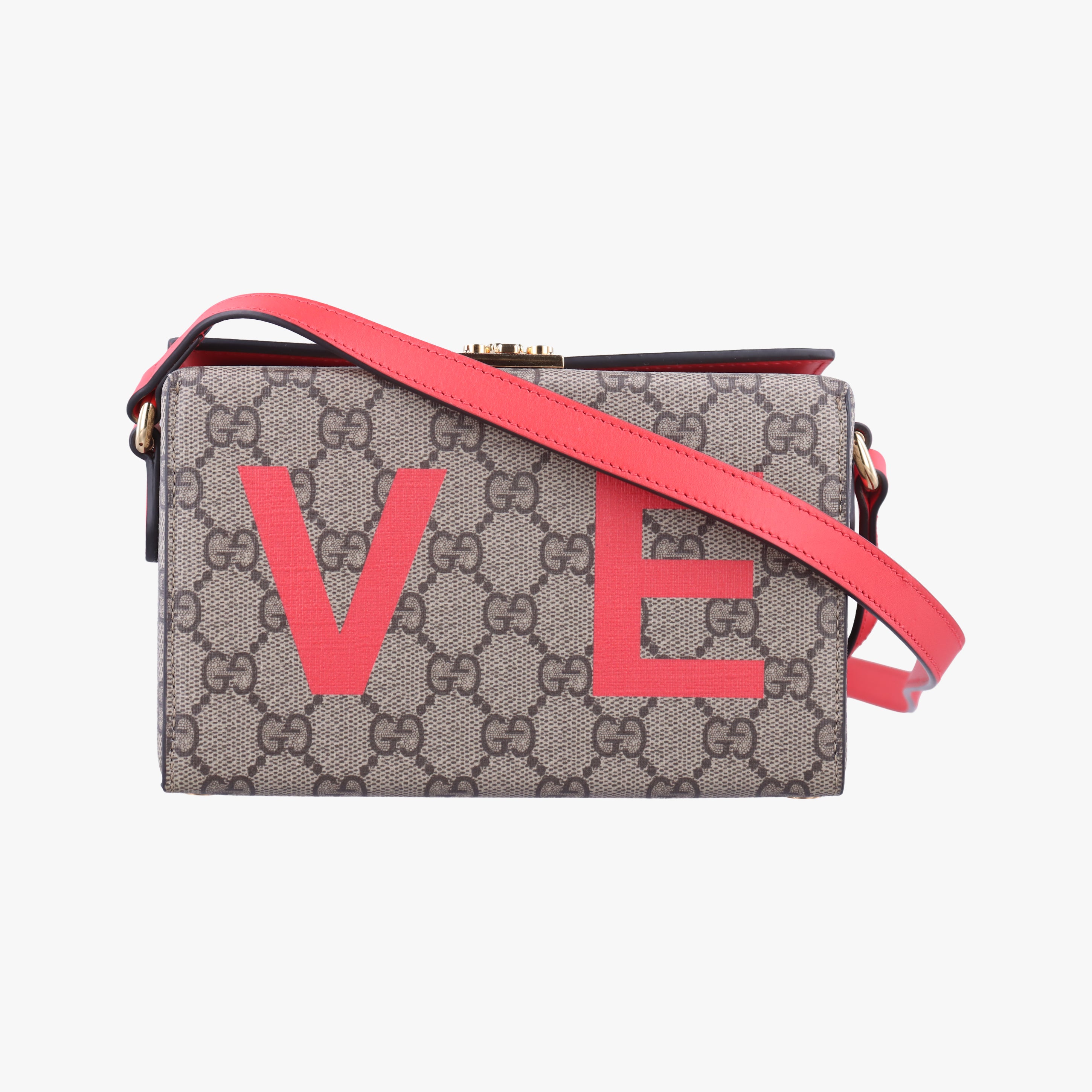 GG Supreme Brown×Red PVC coated canvas 677610 GGスプリーム ブラウン×レッド PVCコーティングキャンバス 677610