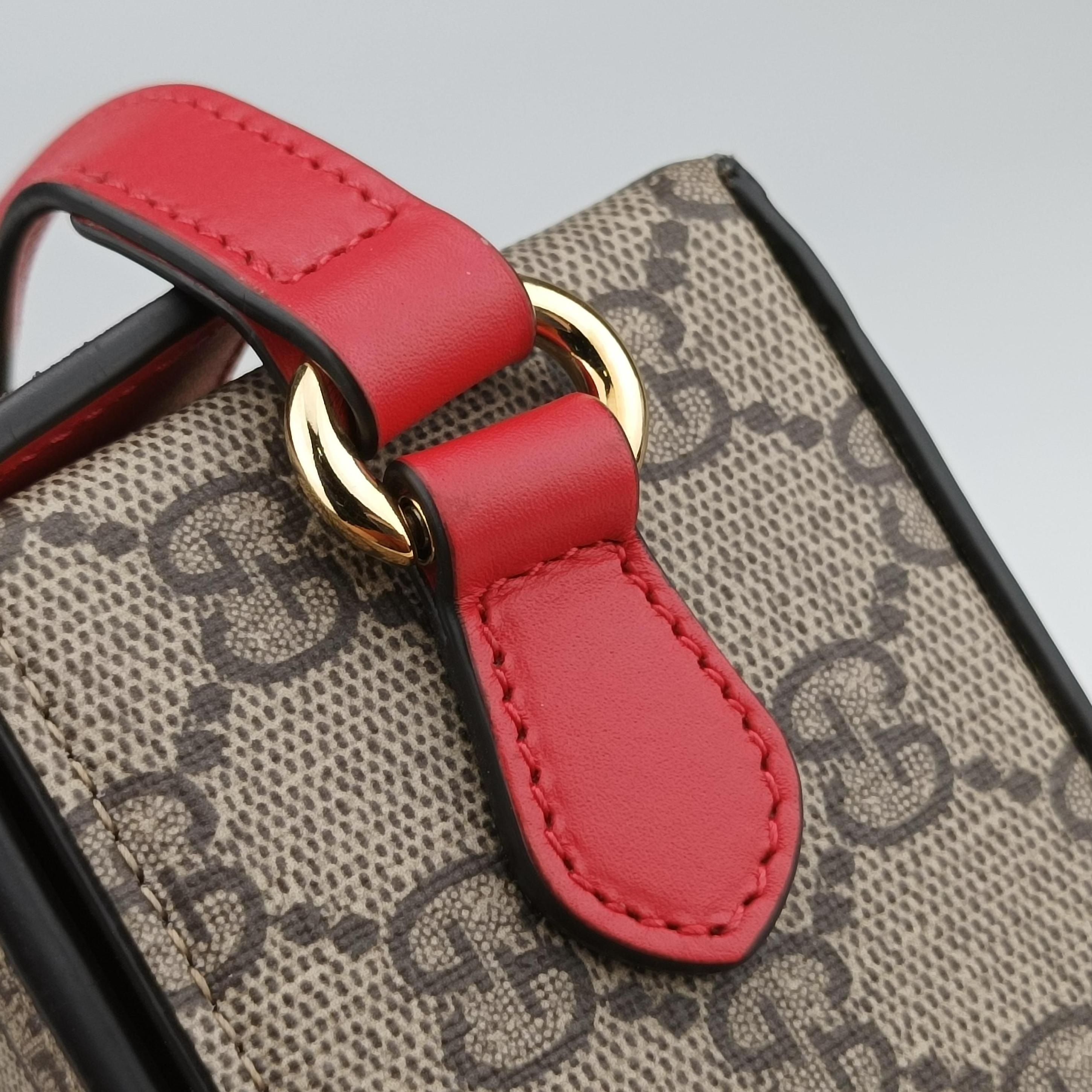 GG Supreme Brown×Red PVC coated canvas 677610 GGスプリーム ブラウン×レッド PVCコーティングキャンバス 677610