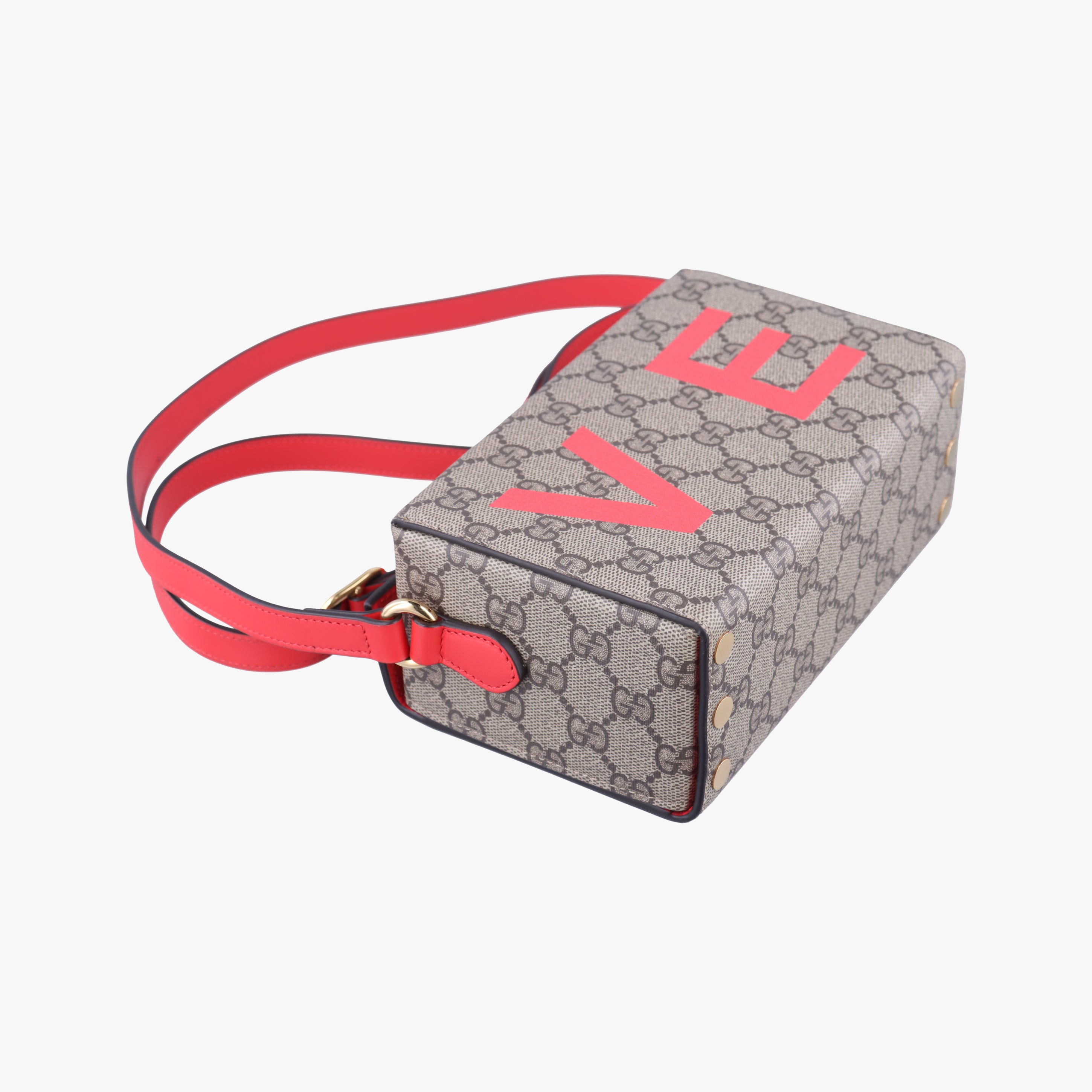 GG Supreme Brown×Red PVC coated canvas 677610 GGスプリーム ブラウン×レッド PVCコーティングキャンバス 677610