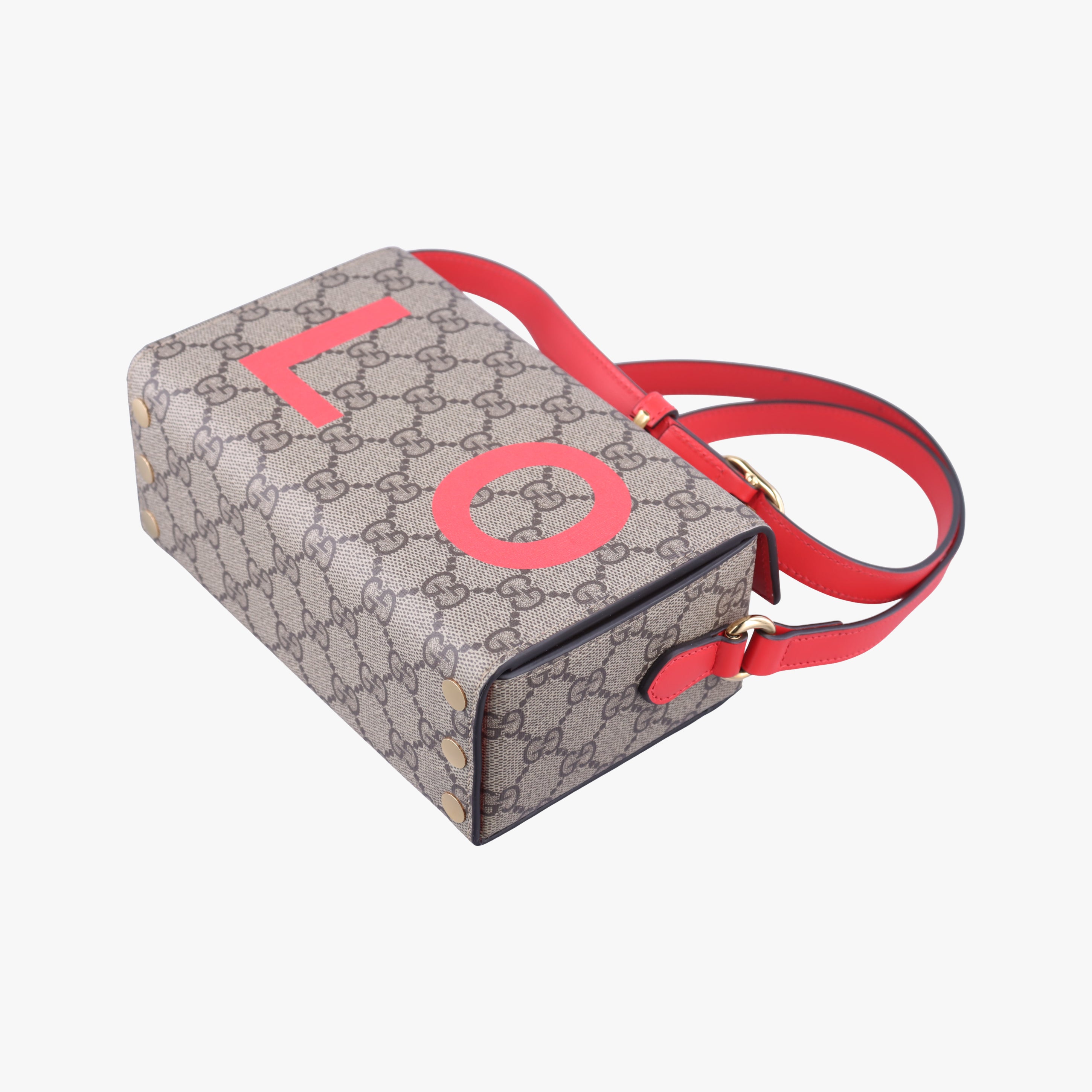 GG Supreme Brown×Red PVC coated canvas 677610 GGスプリーム ブラウン×レッド PVCコーティングキャンバス 677610