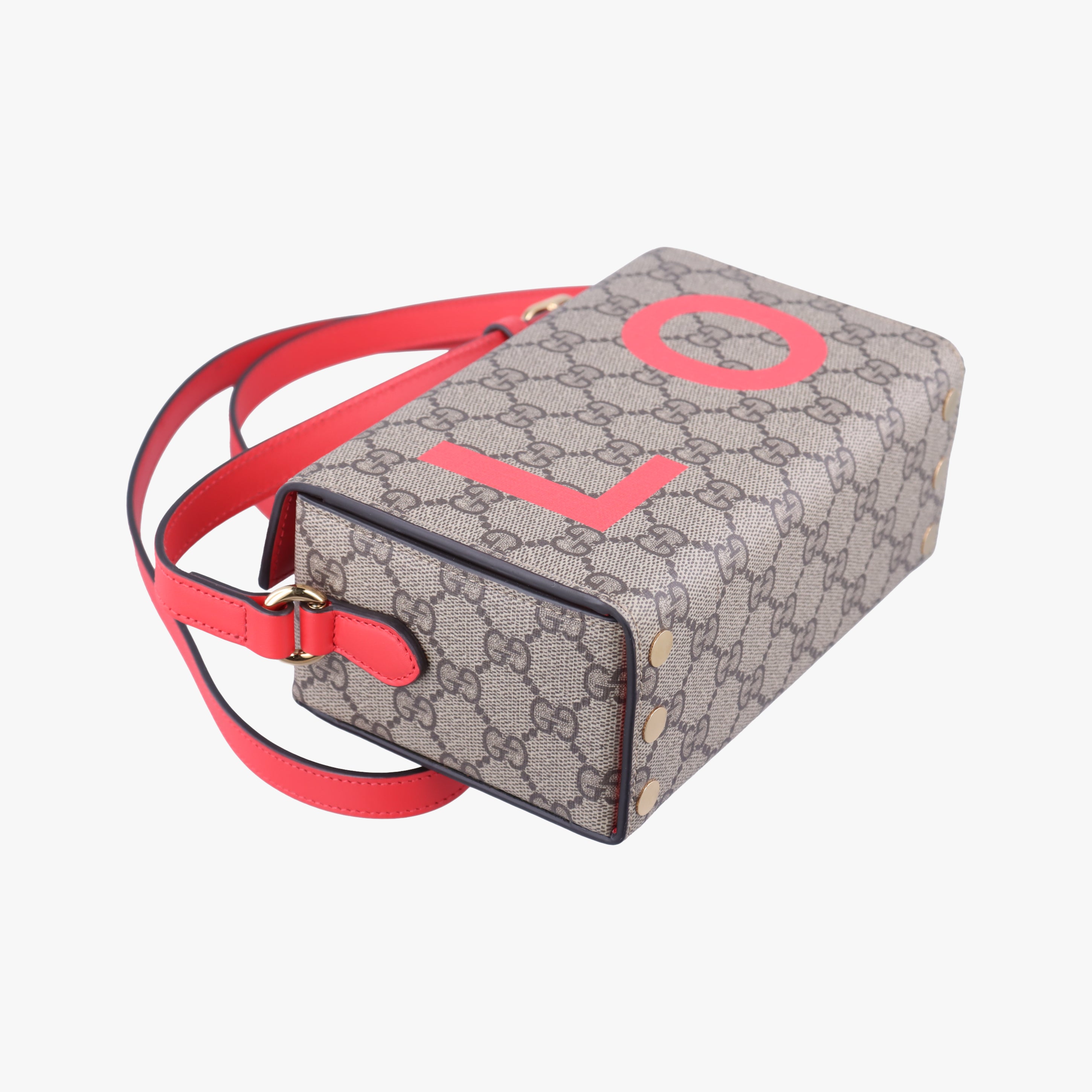 GG Supreme Brown×Red PVC coated canvas 677610 GGスプリーム ブラウン×レッド PVCコーティングキャンバス 677610