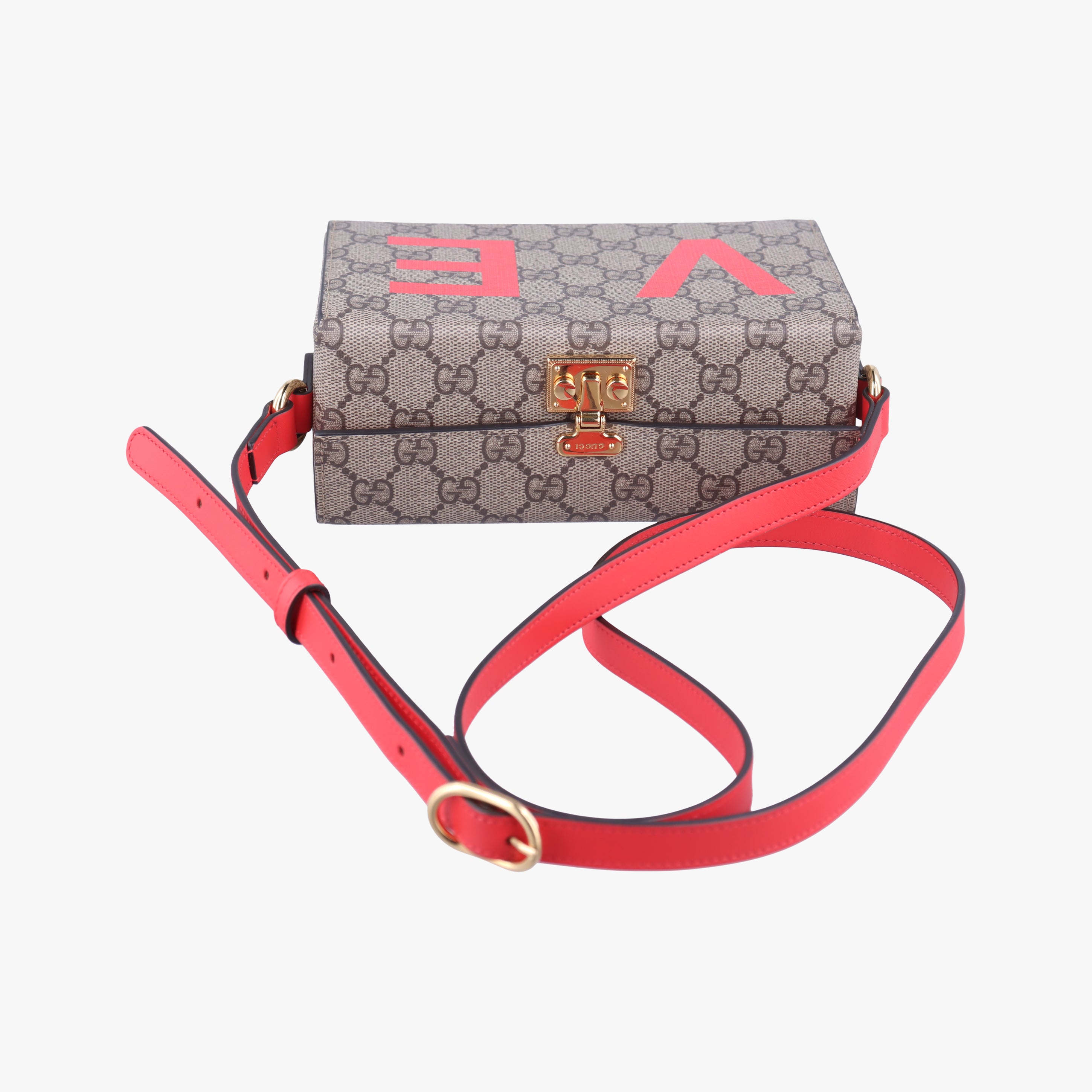 GG Supreme Brown×Red PVC coated canvas 677610 GGスプリーム ブラウン×レッド PVCコーティングキャンバス 677610