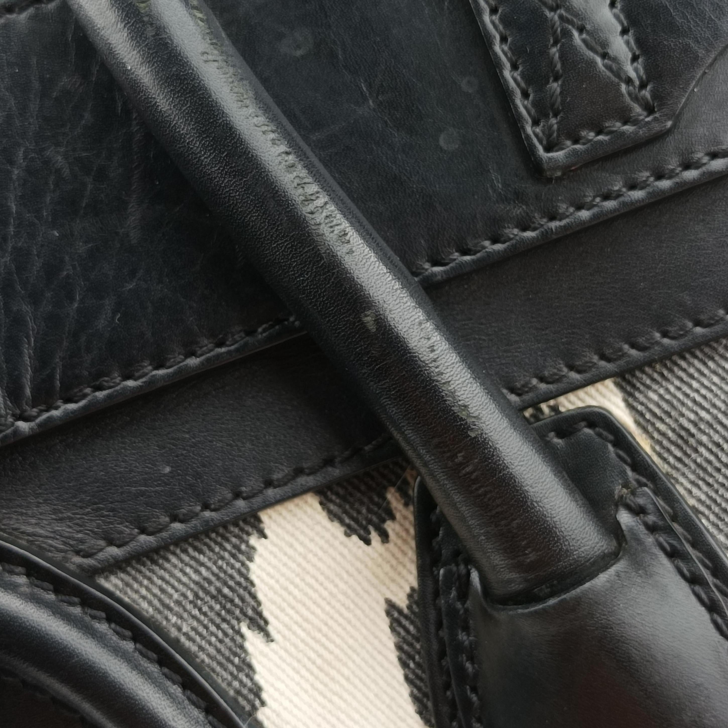 Luggage Mini Shopper Black×Multicolour Canvas ×Leather S-AT-1121 S-MM-1121ラゲージミニショッパー ブラック×マルチカラー キャンバス×レザー S-AT-1121 S-MM-1121