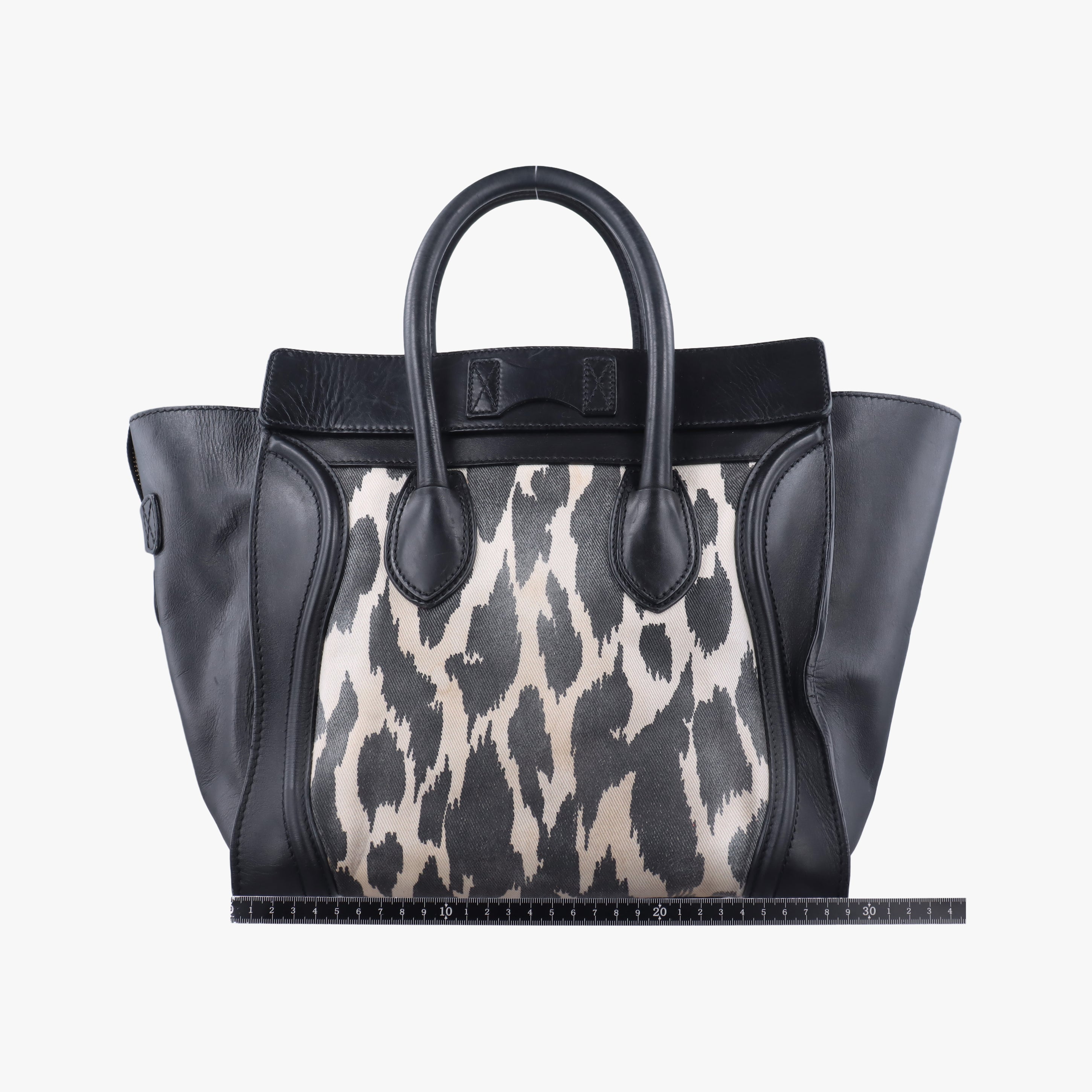 Luggage Mini Shopper Black×Multicolour Canvas ×Leather S-AT-1121 S-MM-1121ラゲージミニショッパー ブラック×マルチカラー キャンバス×レザー S-AT-1121 S-MM-1121