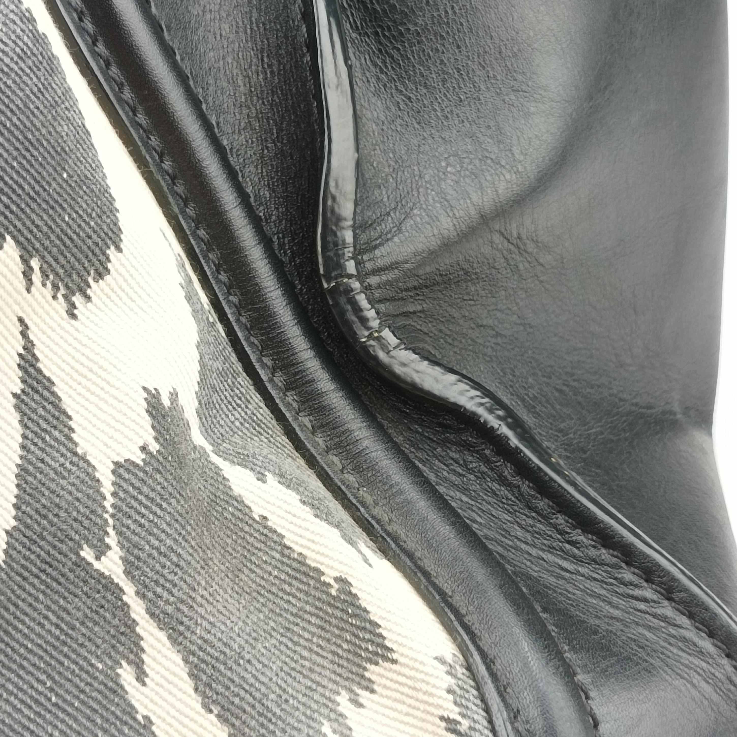 Luggage Mini Shopper Black×Multicolour Canvas ×Leather S-AT-1121 S-MM-1121ラゲージミニショッパー ブラック×マルチカラー キャンバス×レザー S-AT-1121 S-MM-1121