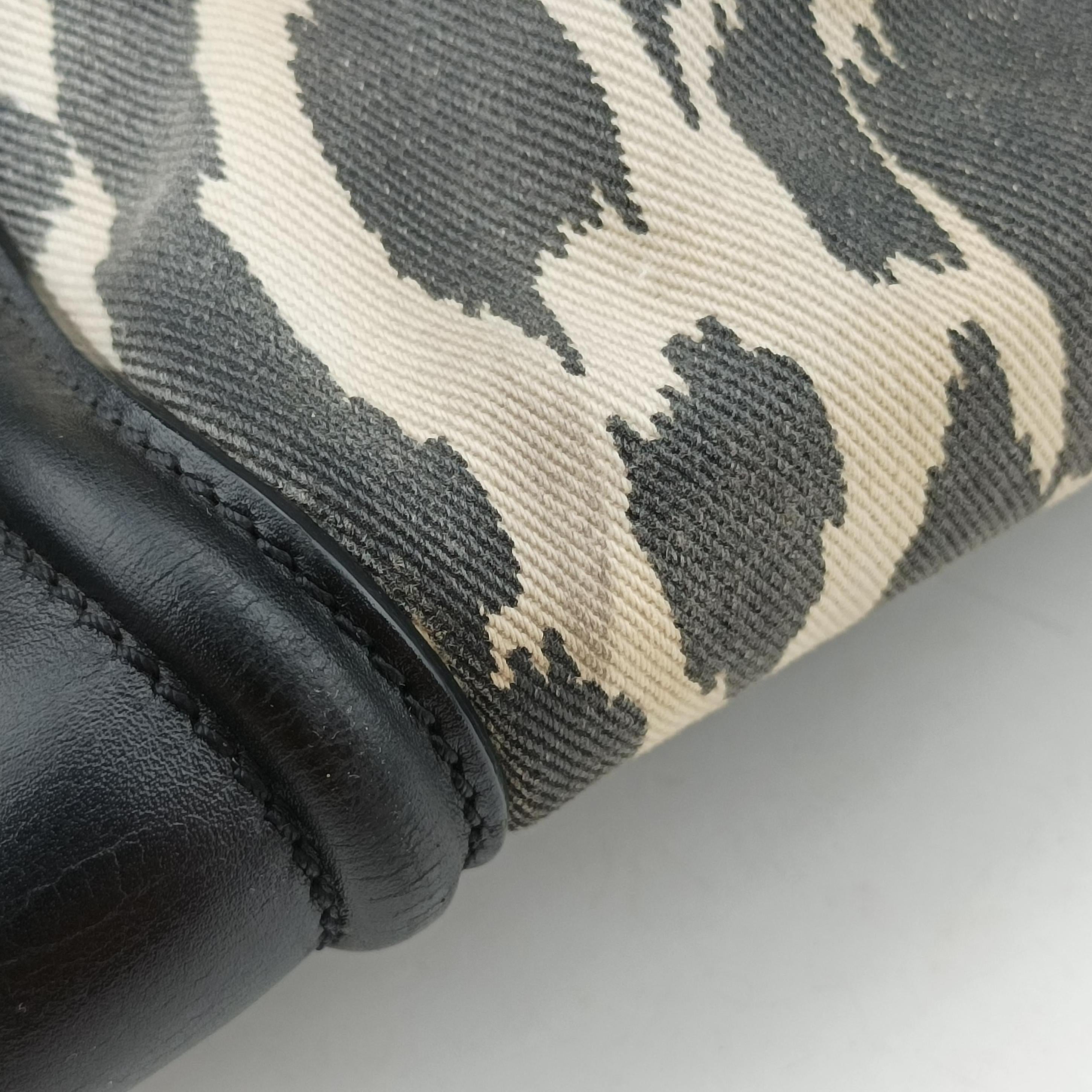 Luggage Mini Shopper Black×Multicolour Canvas ×Leather S-AT-1121 S-MM-1121ラゲージミニショッパー ブラック×マルチカラー キャンバス×レザー S-AT-1121 S-MM-1121