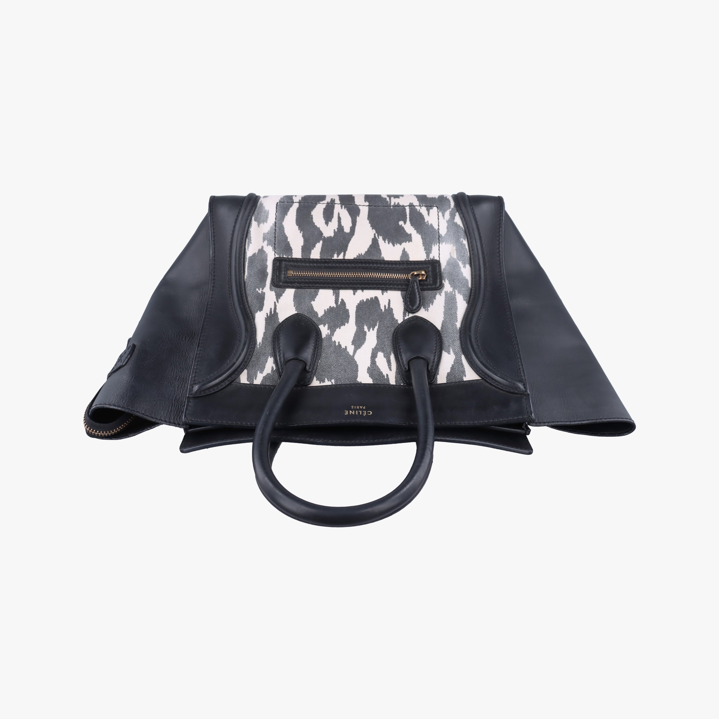 Luggage Mini Shopper Black×Multicolour Canvas ×Leather S-AT-1121 S-MM-1121ラゲージミニショッパー ブラック×マルチカラー キャンバス×レザー S-AT-1121 S-MM-1121