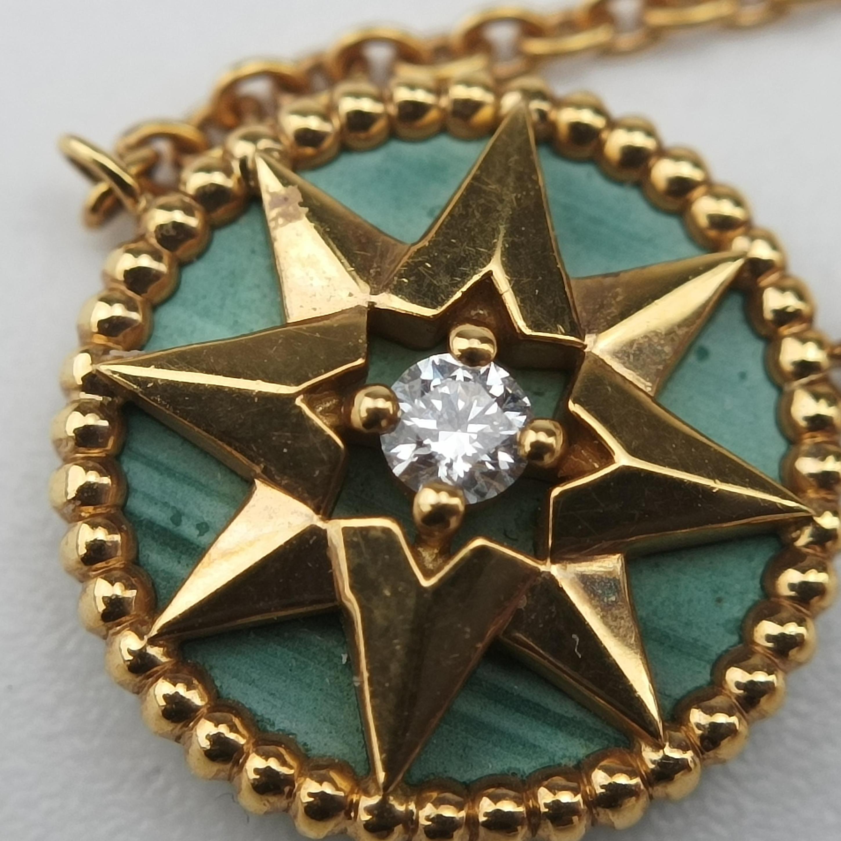 Rose des Vents medallion Golden×Green AU750 092344ローズデヴァン メダリオン ゴールド×グリーン AU750 092344