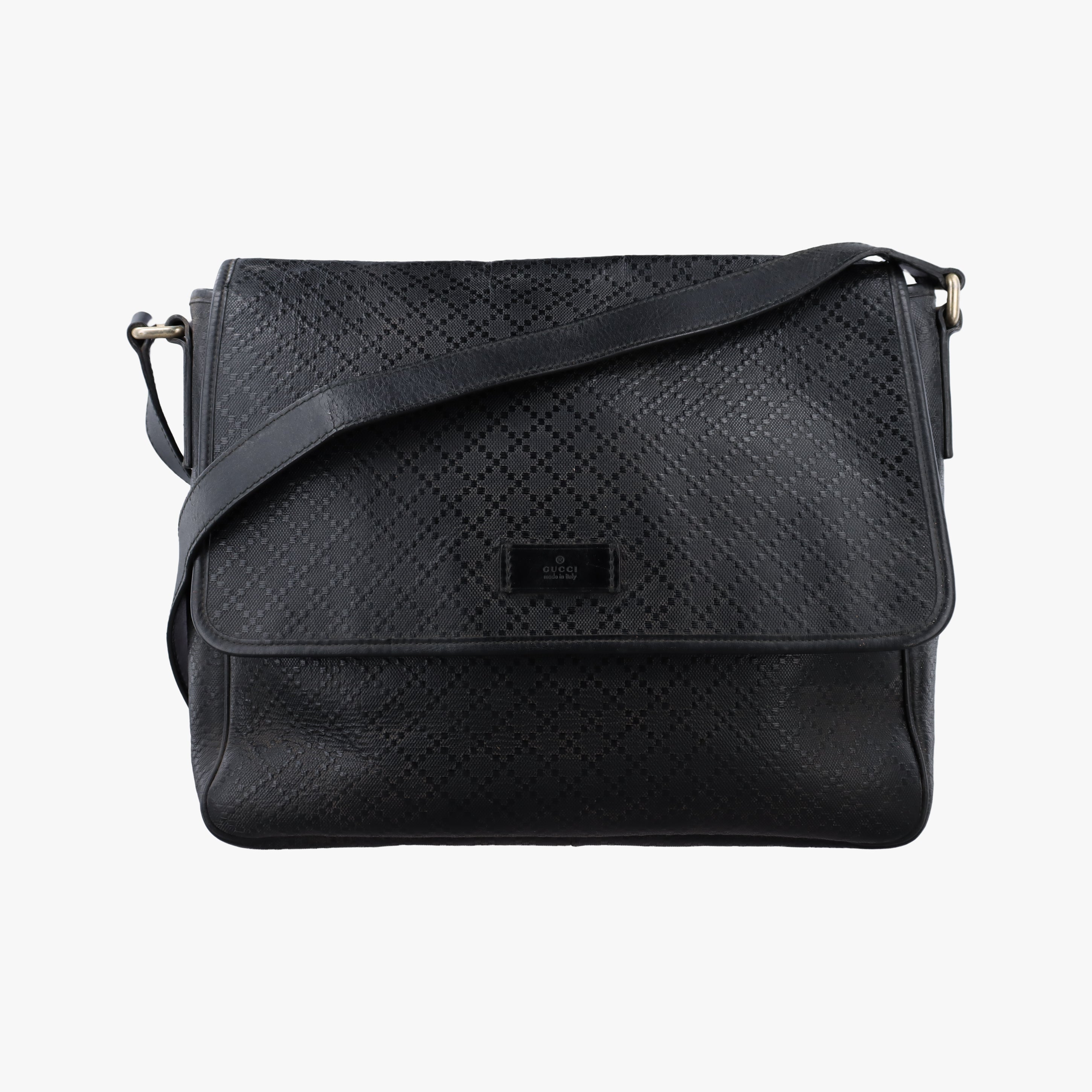 Guccissima Messenger Black Leather 223665 I9272226グッチッシマ メッセンジャー ブラック レザー 223665 I9272226