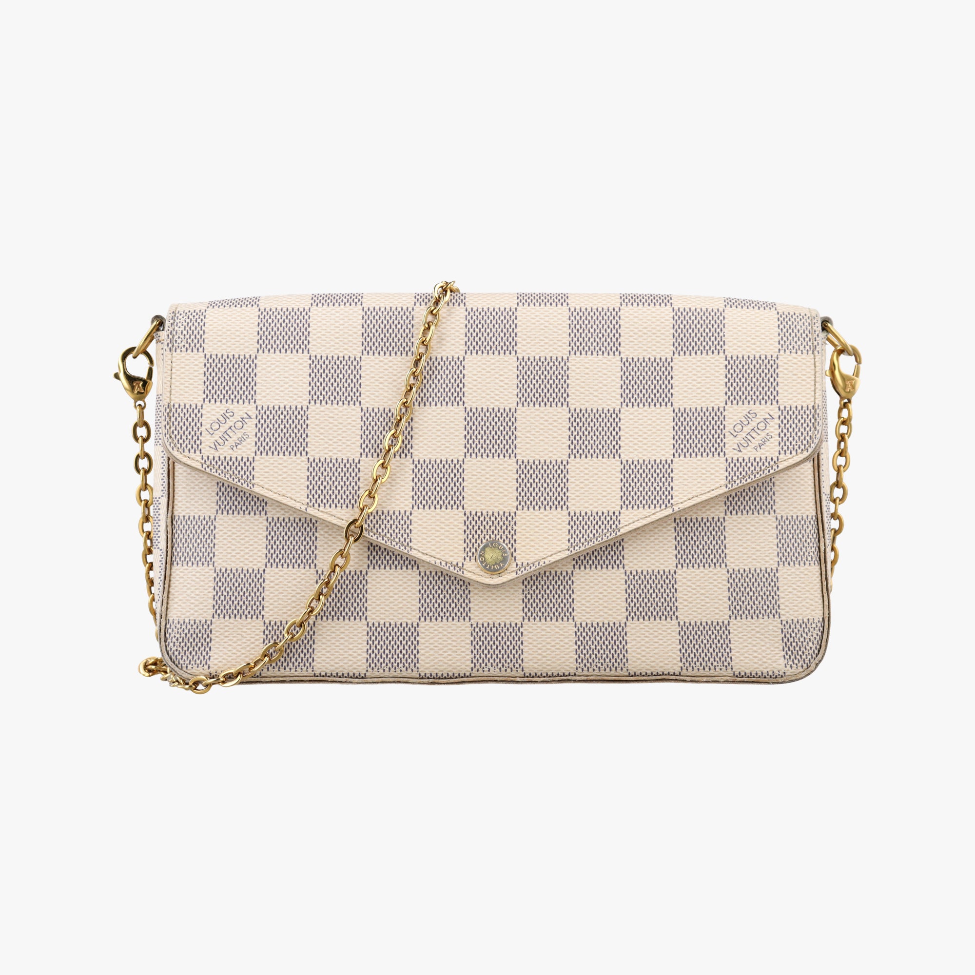 Pochette FeLICIE Azur Damier Canvas N63106 MI1156ポシェットフェリシー アズール ダミエキャンバス N63106 MI1156