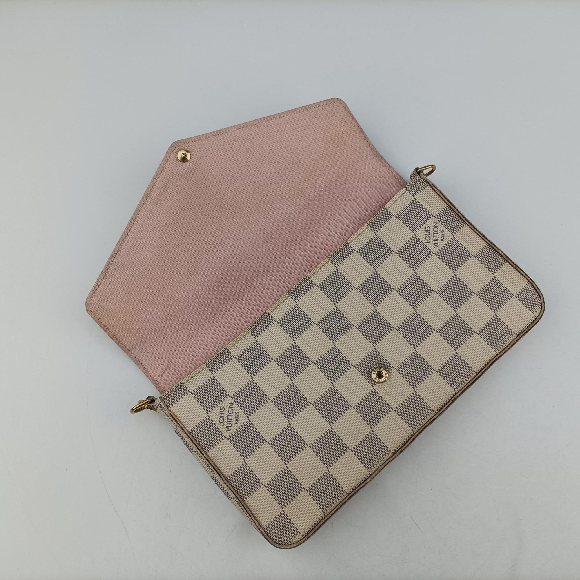 Pochette FeLICIE Azur Damier Canvas N63106 MI1156ポシェットフェリシー アズール ダミエキャンバス N63106 MI1156