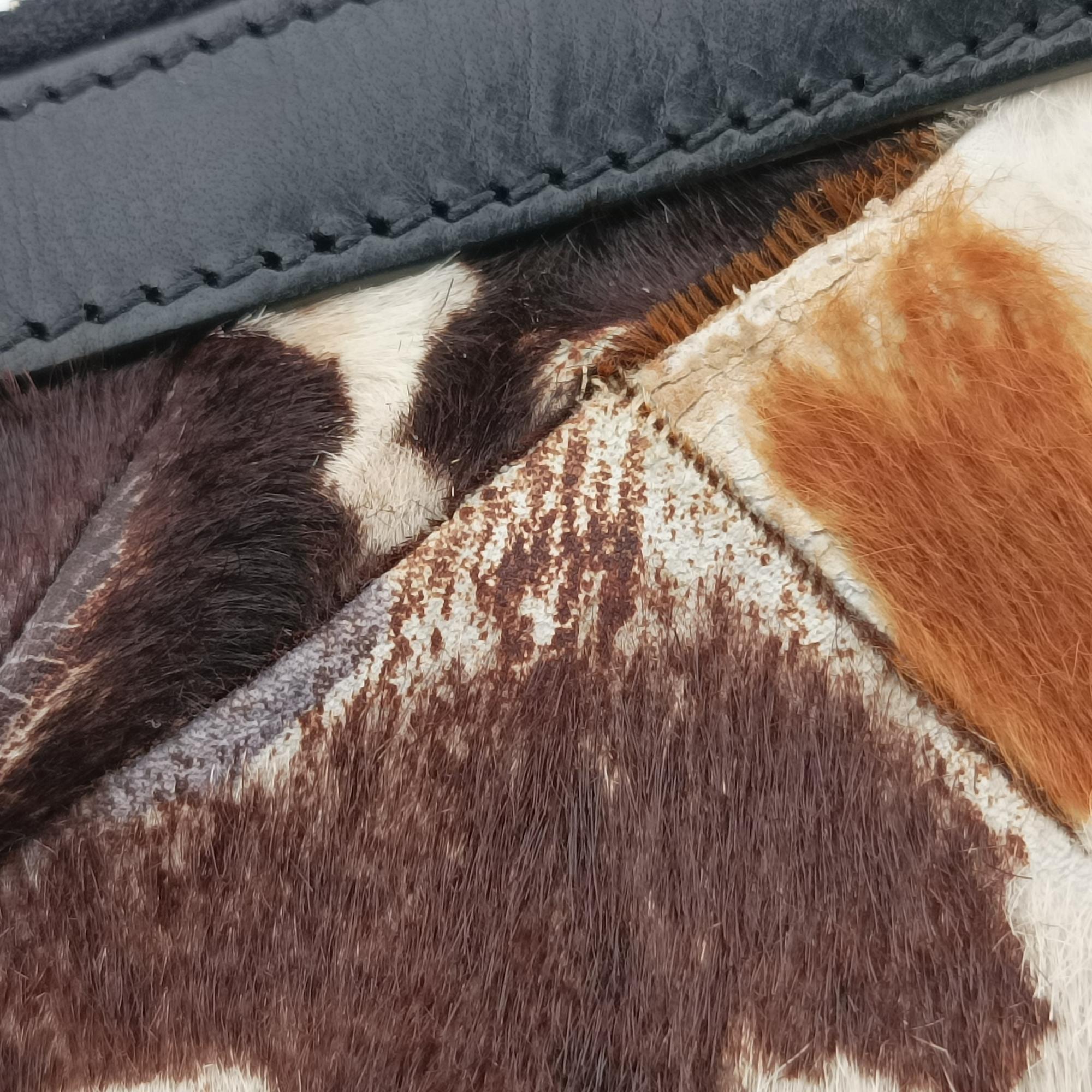 Cow Print Star Black×Multicolour ponyhair 557831 FLY557831.1018カウプリントスター ブラック×マルチカラー ハラコ 557831 FLY557831.1018