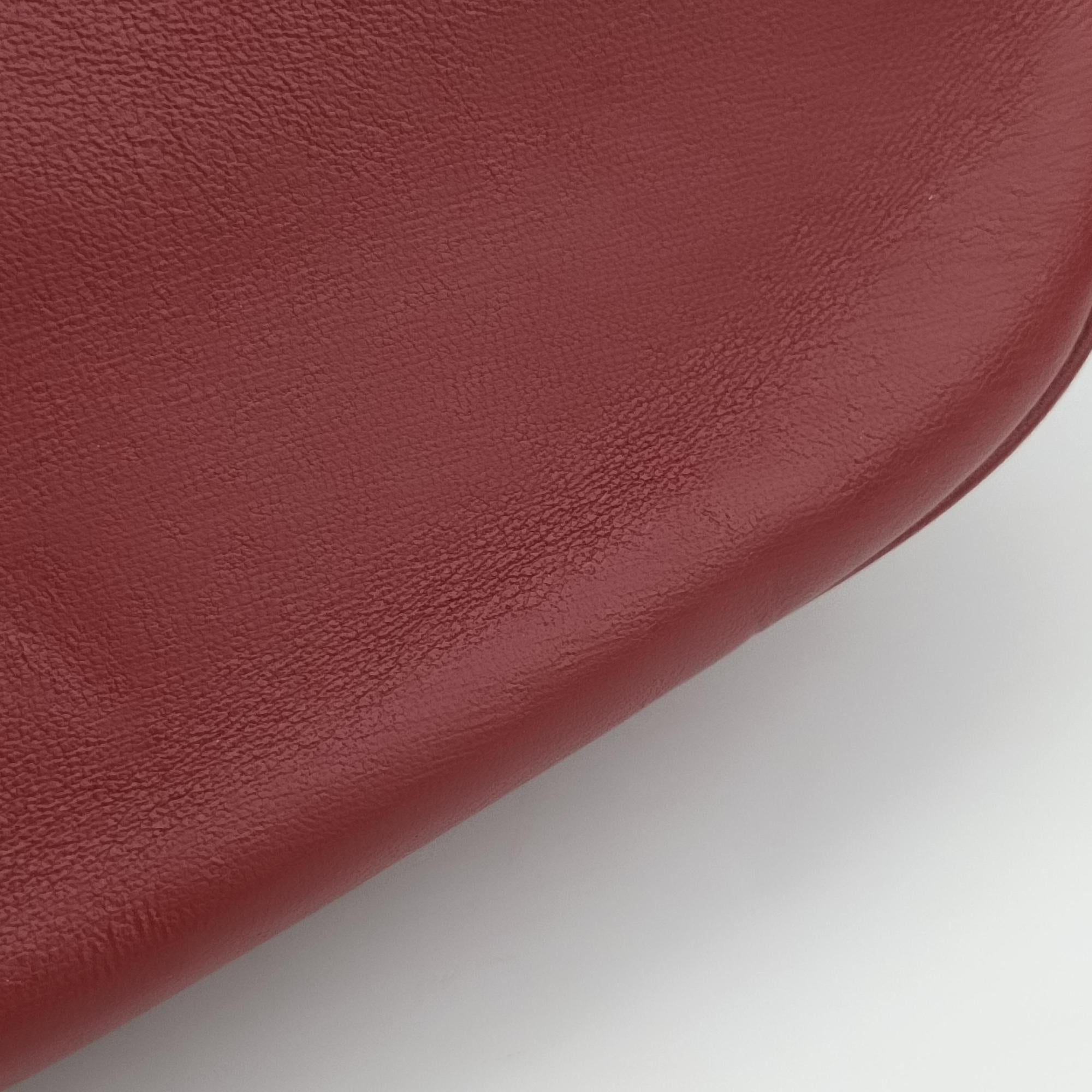 Luna Intrecciato Red lambskin B07655124Aルナ イントレチャート レッド ラムスキン B07655124A