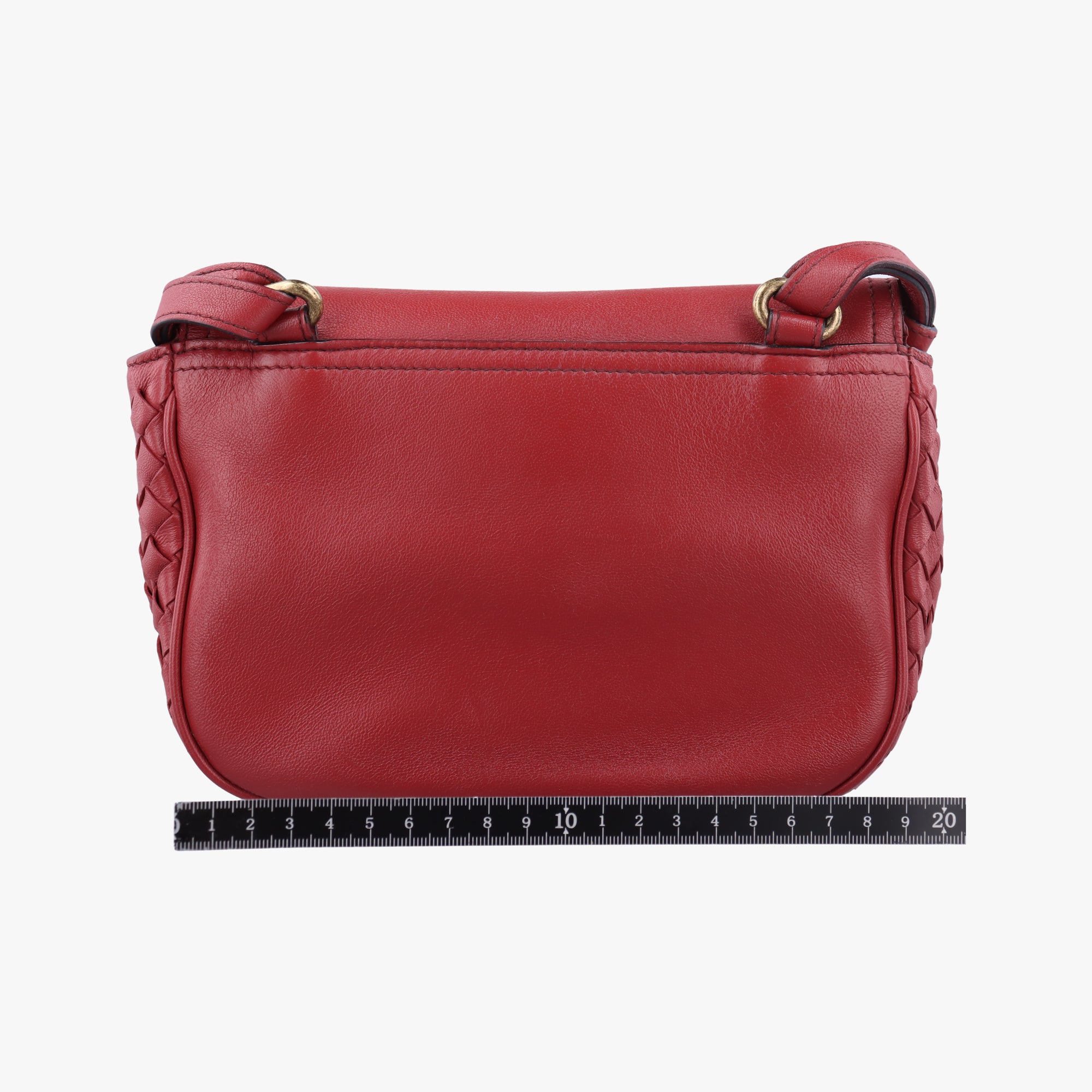 Luna Intrecciato Red lambskin B07655124Aルナ イントレチャート レッド ラムスキン B07655124A