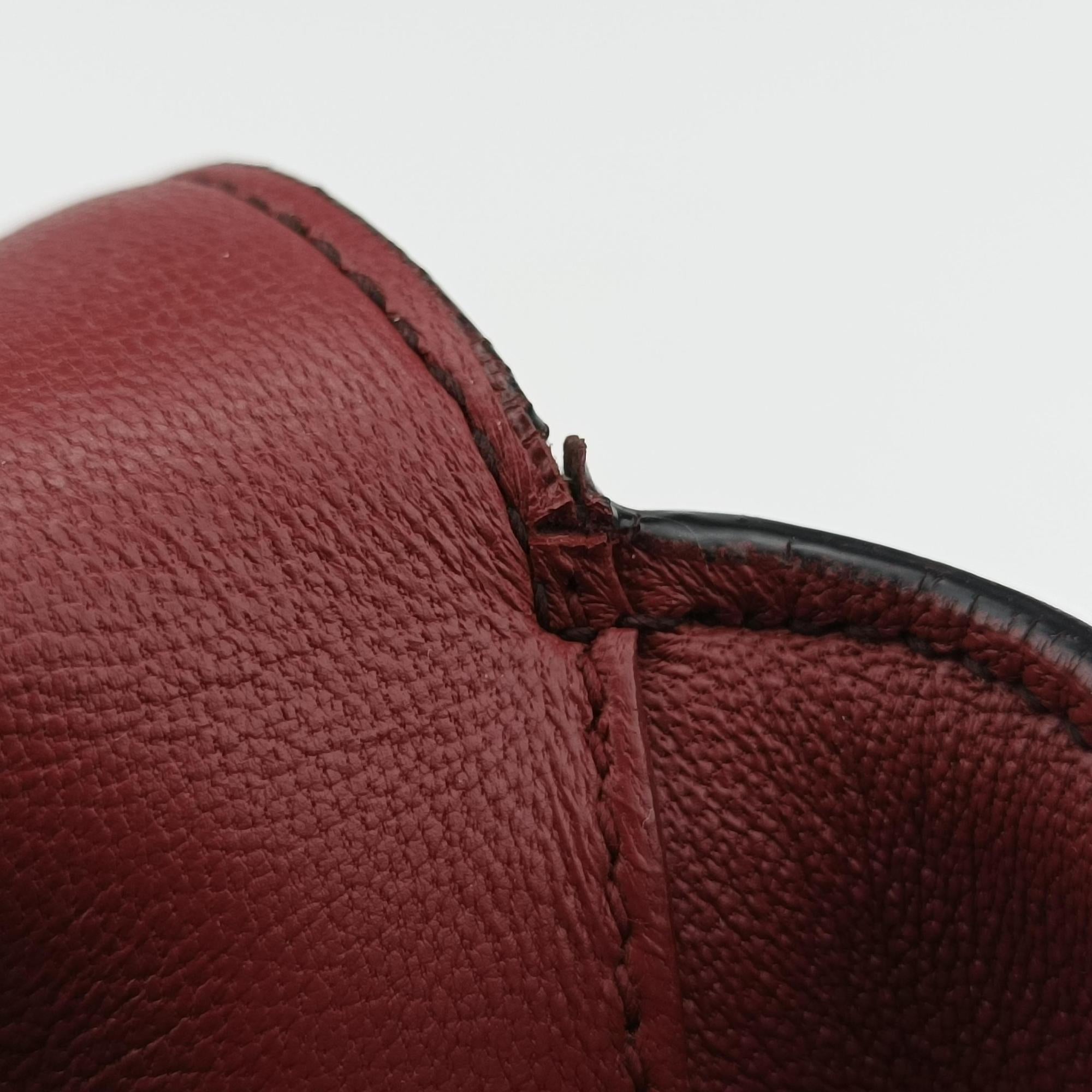 Luna Intrecciato Red lambskin B07655124Aルナ イントレチャート レッド ラムスキン B07655124A