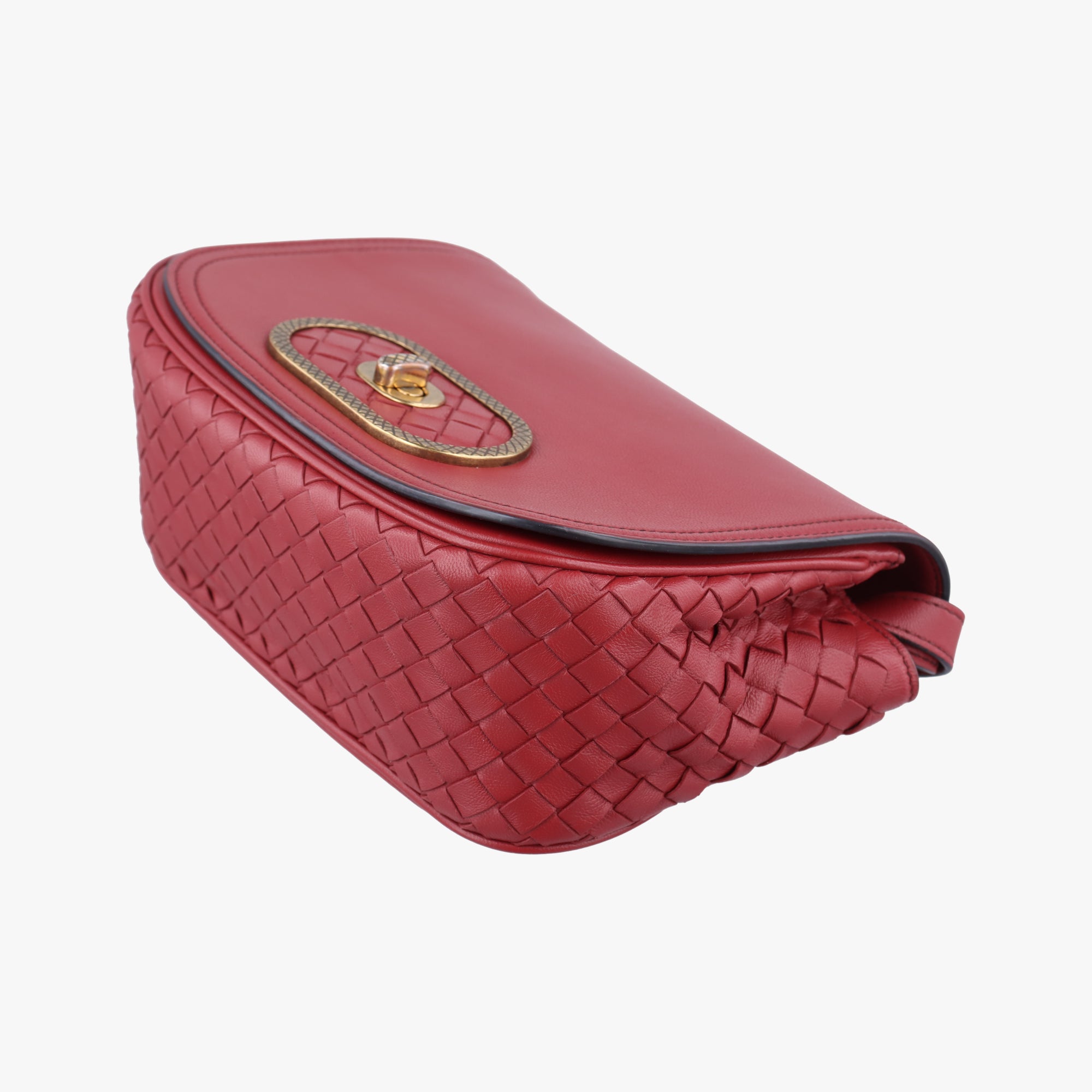 Luna Intrecciato Red lambskin B07655124Aルナ イントレチャート レッド ラムスキン B07655124A