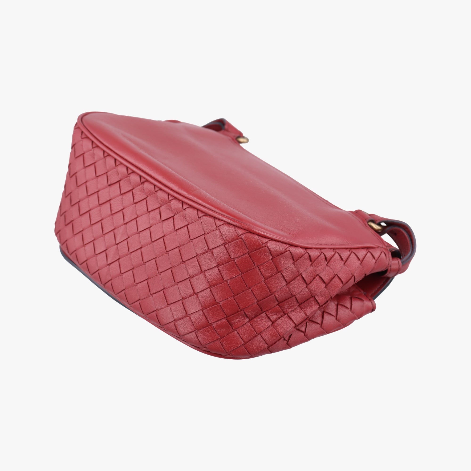 Luna Intrecciato Red lambskin B07655124Aルナ イントレチャート レッド ラムスキン B07655124A