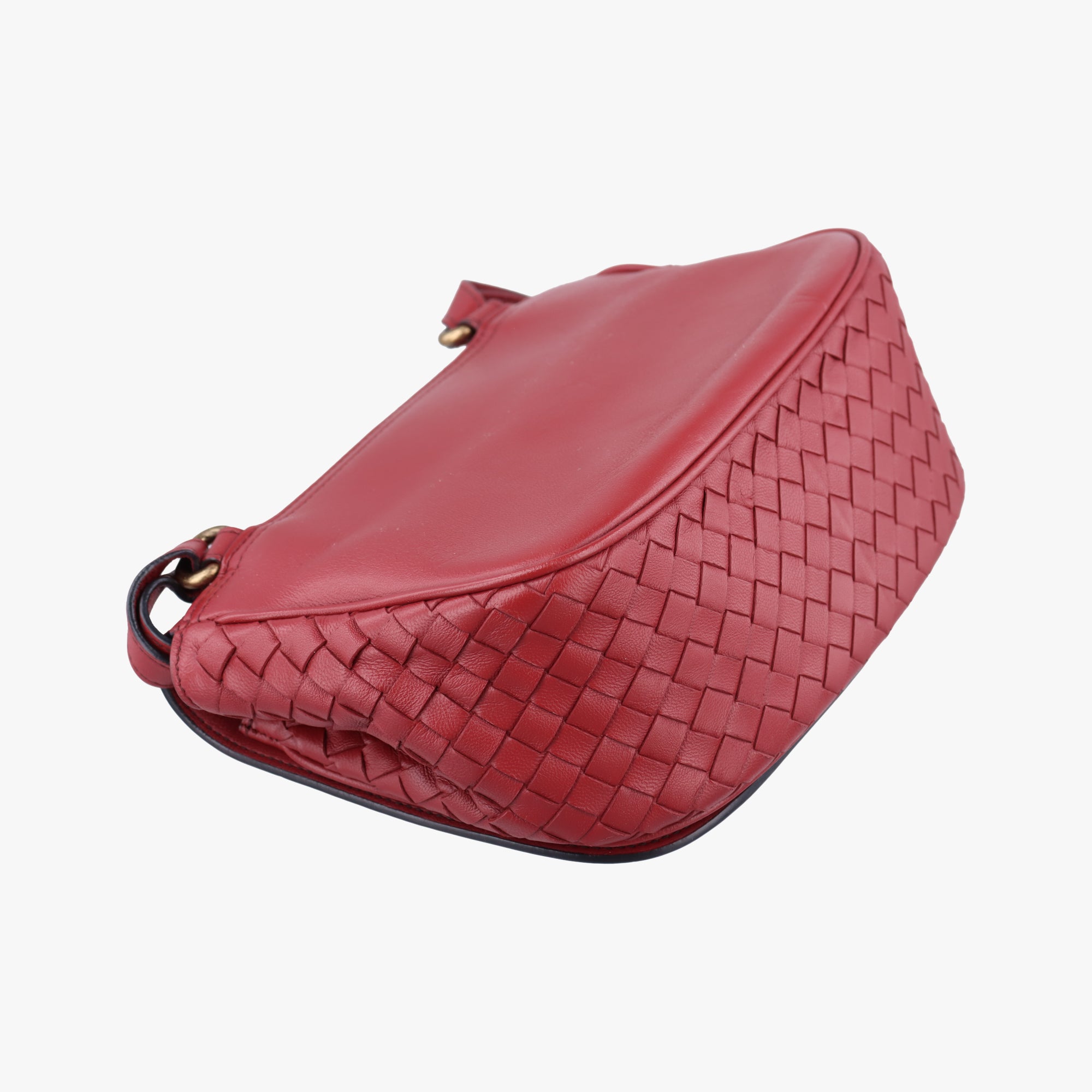 Luna Intrecciato Red lambskin B07655124Aルナ イントレチャート レッド ラムスキン B07655124A
