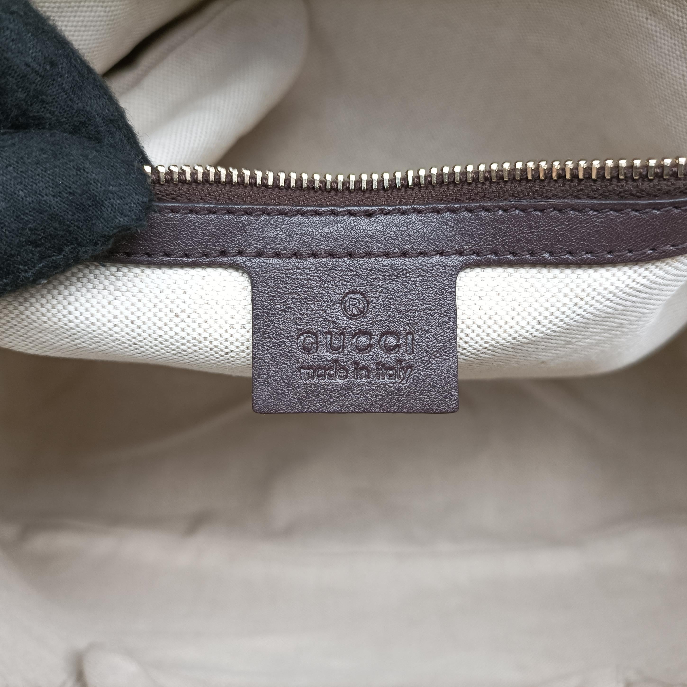 Microguccissima Brown PVC coated canvas 309616 D014442980マイクログッチシマ ブラウン PVCコーティングキャンバス 309616 D014442980