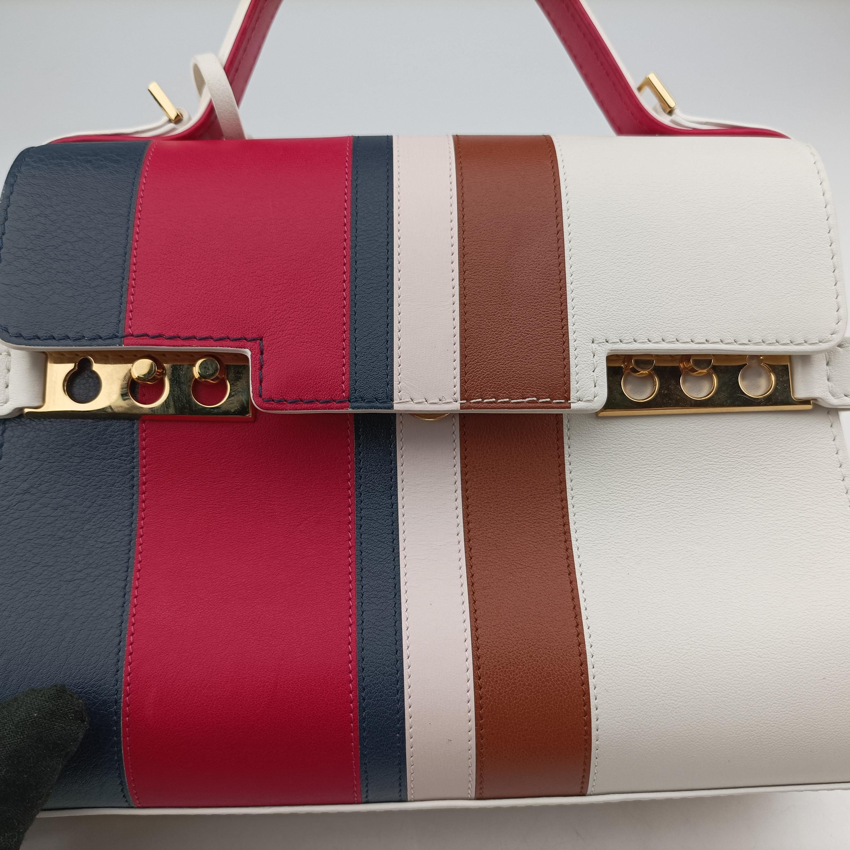 Tempete White xNavy x Red x Brown leather IO7Hタンペート ホワイト×ネービー×レッド×ブラウン レザー IO7H