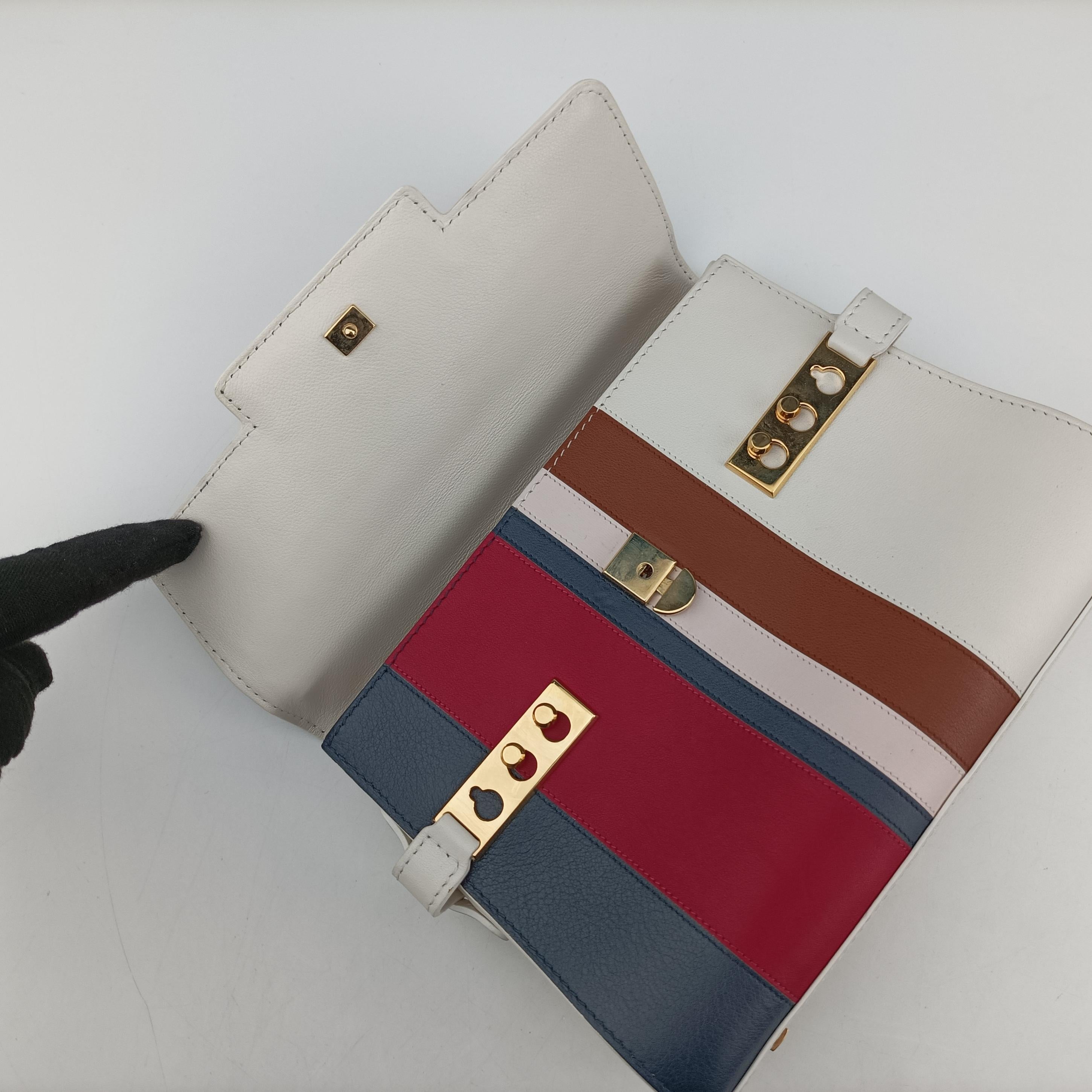 Tempete White xNavy x Red x Brown leather IO7Hタンペート ホワイト×ネービー×レッド×ブラウン レザー IO7H