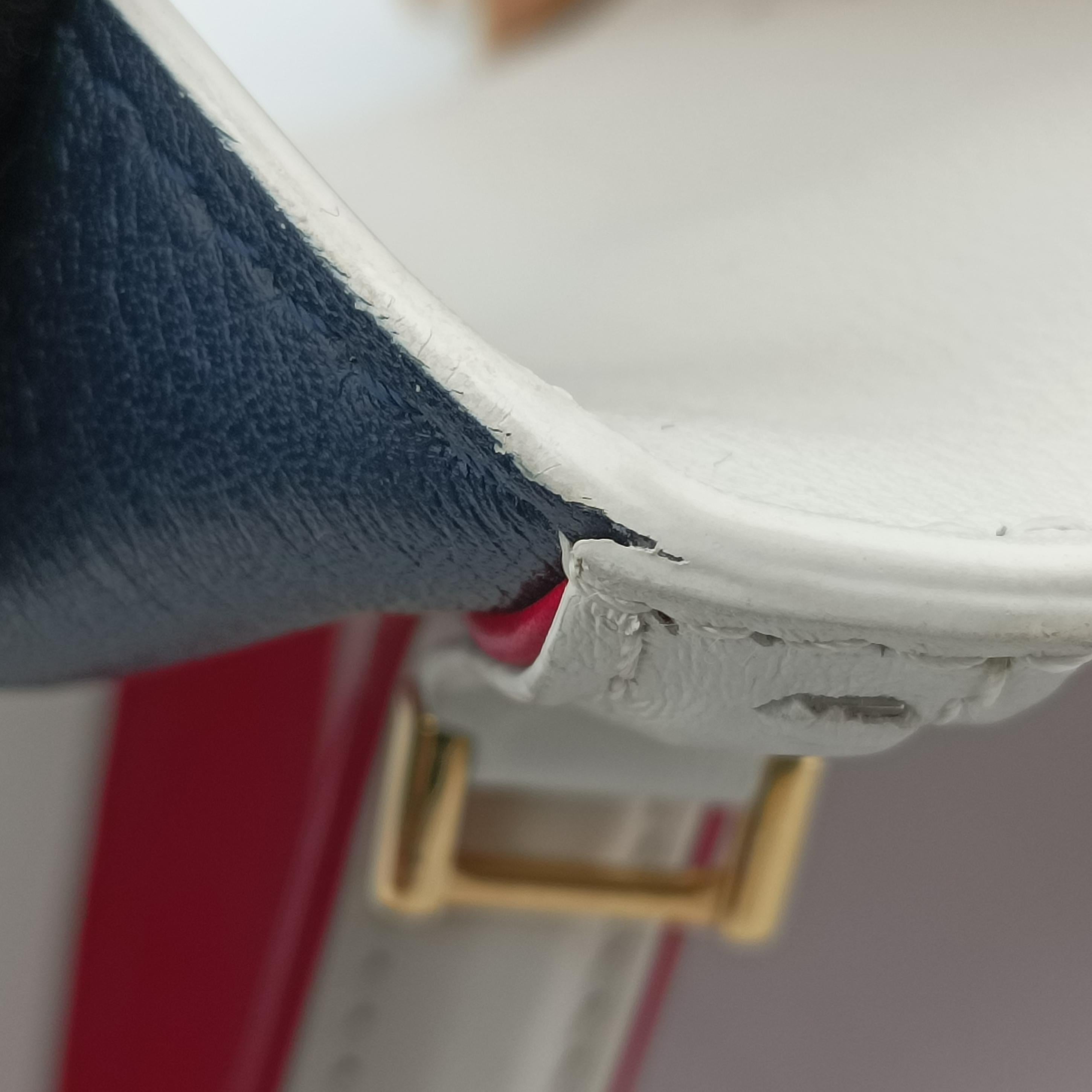 Tempete White xNavy x Red x Brown leather IO7Hタンペート ホワイト×ネービー×レッド×ブラウン レザー IO7H