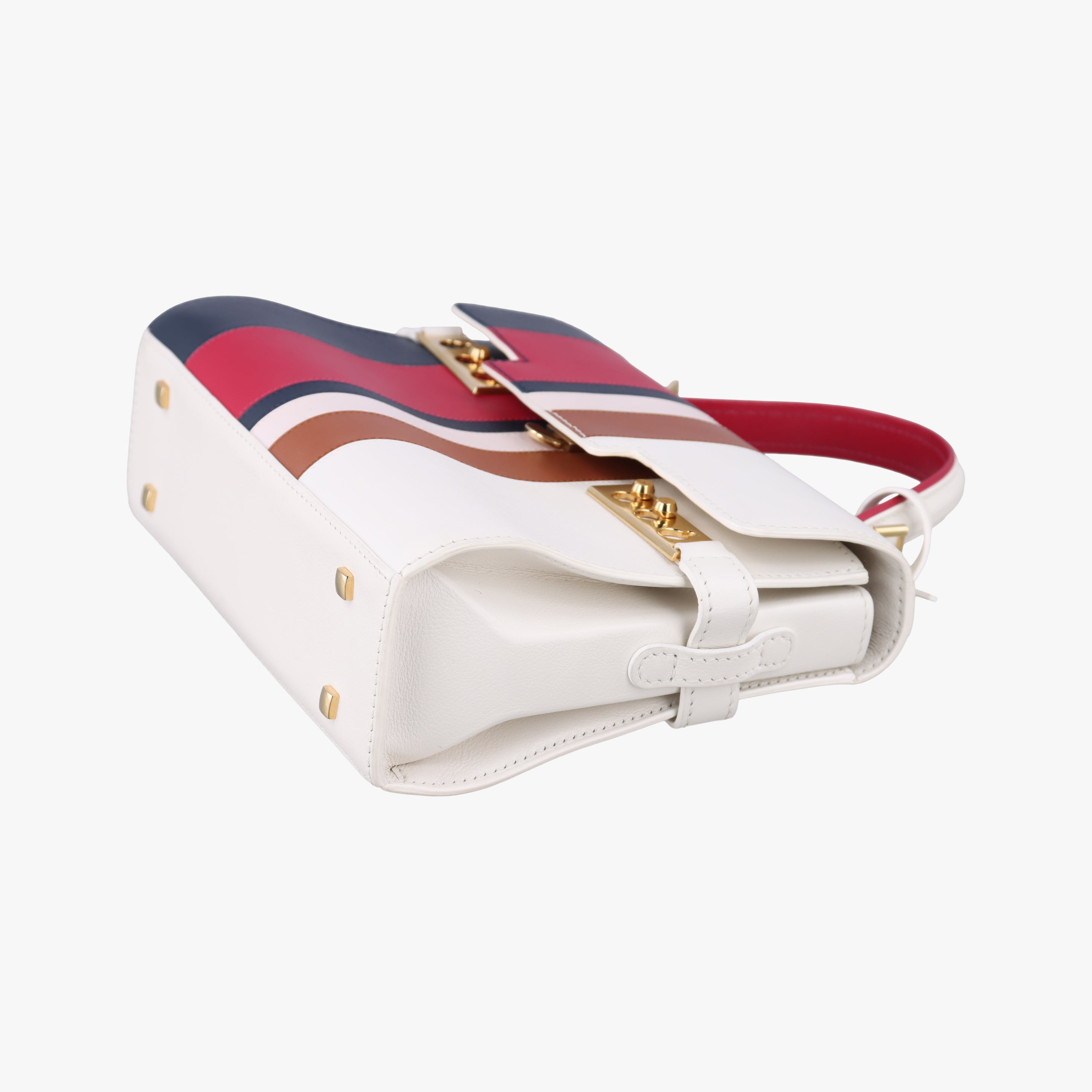 Tempete White xNavy x Red x Brown leather IO7Hタンペート ホワイト×ネービー×レッド×ブラウン レザー IO7H