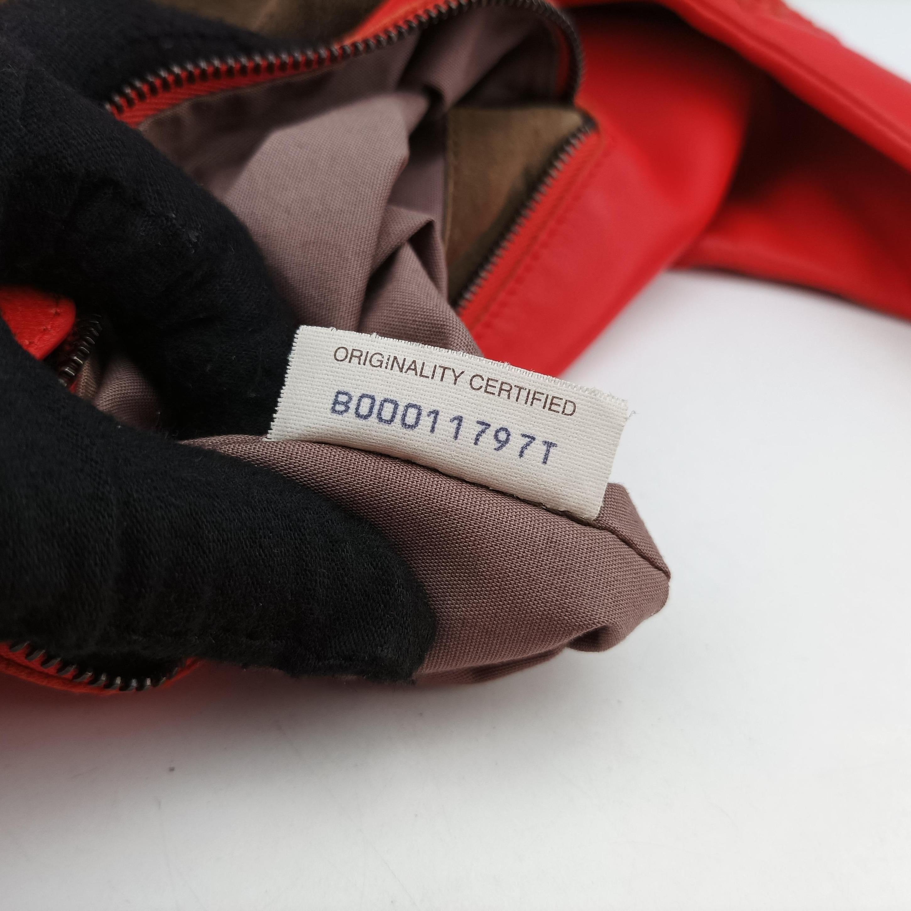 CAMPANA Intrecciato Red lambskin B00011797Tカンパーナ イントレチャート レッド ラムスキン B00011797T