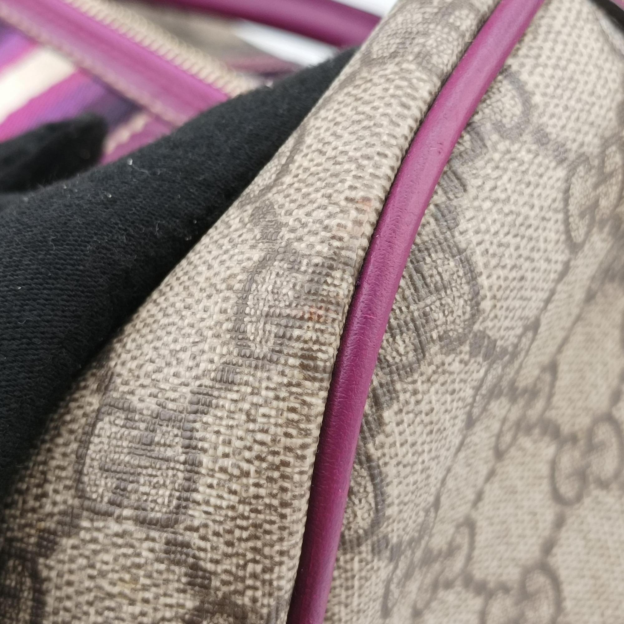 Web Joy GG Supreme beige×purple PVC coated canvas 189895 C2851381GGスプリーム ウェブジョイ ベージュ×パープル PVCコーティングキャンバス 189895 C2851381