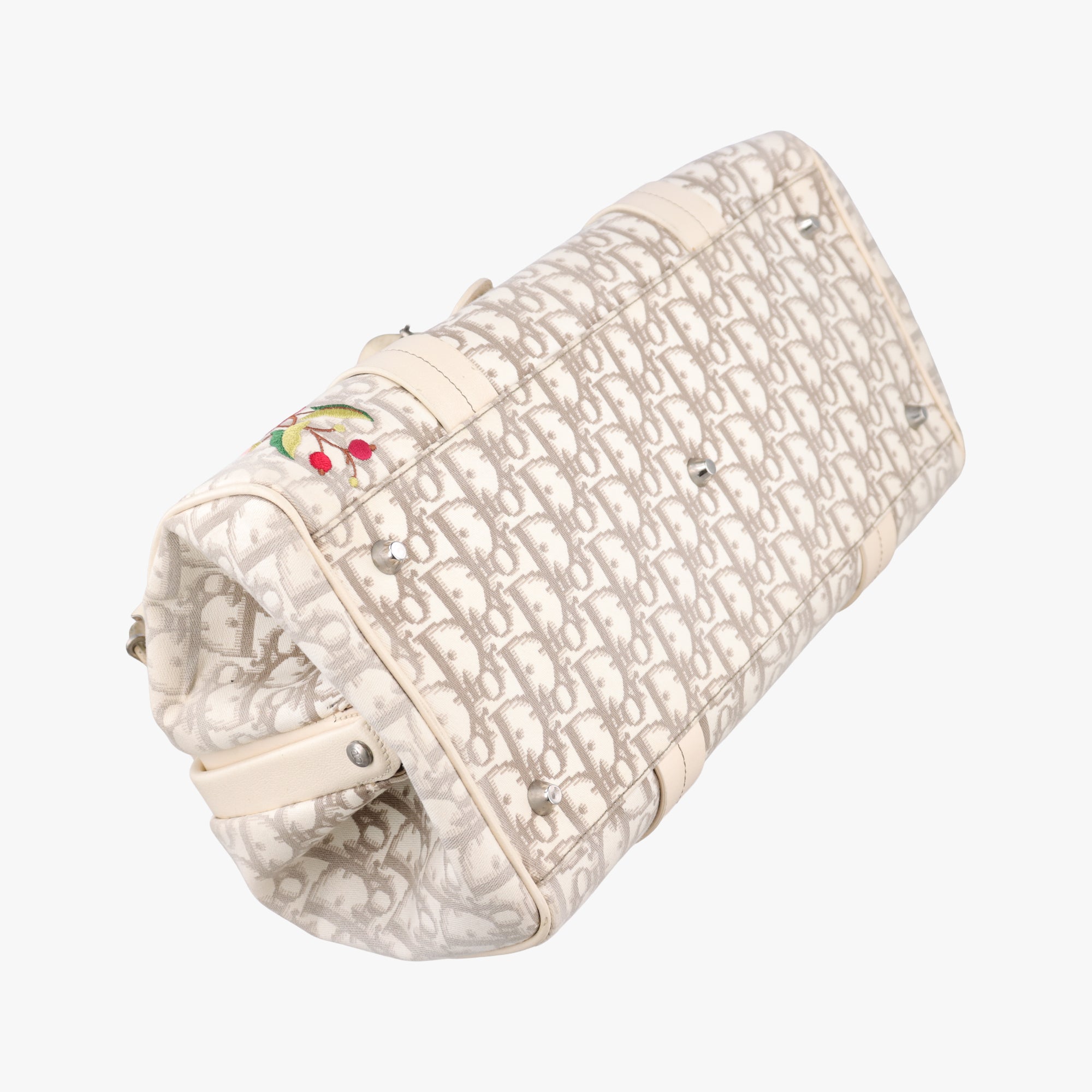 Oblique Floral Trotter White x Beige x Multicolor Canvas × Leather 96-BM-0025オブリークフローラルトロッター ホワイト×ベージュ×マルチカラー キャンバス×レザー 96-BM-0025