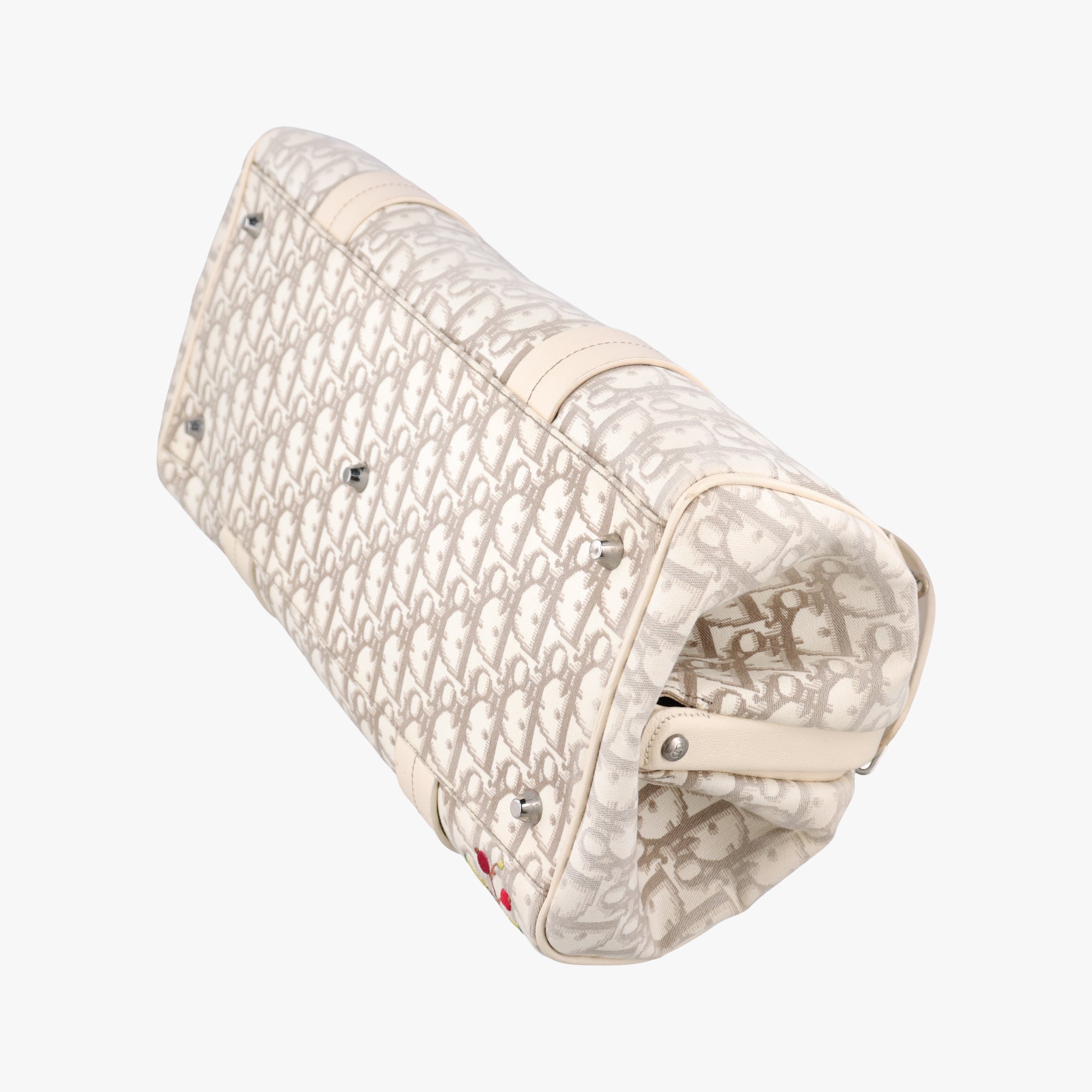 Oblique Floral Trotter White x Beige x Multicolor Canvas × Leather 96-BM-0025オブリークフローラルトロッター ホワイト×ベージュ×マルチカラー キャンバス×レザー 96-BM-0025