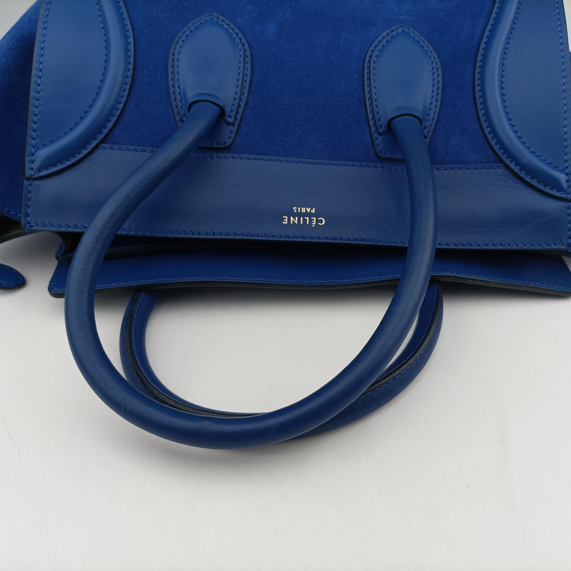 Luggage Mini Shopper Blue Leather×suede S-AT-1111 S-PA-0191ラゲージミニショッパー ブルー レザー×スウェード S-AT-1111 S-PA-0191