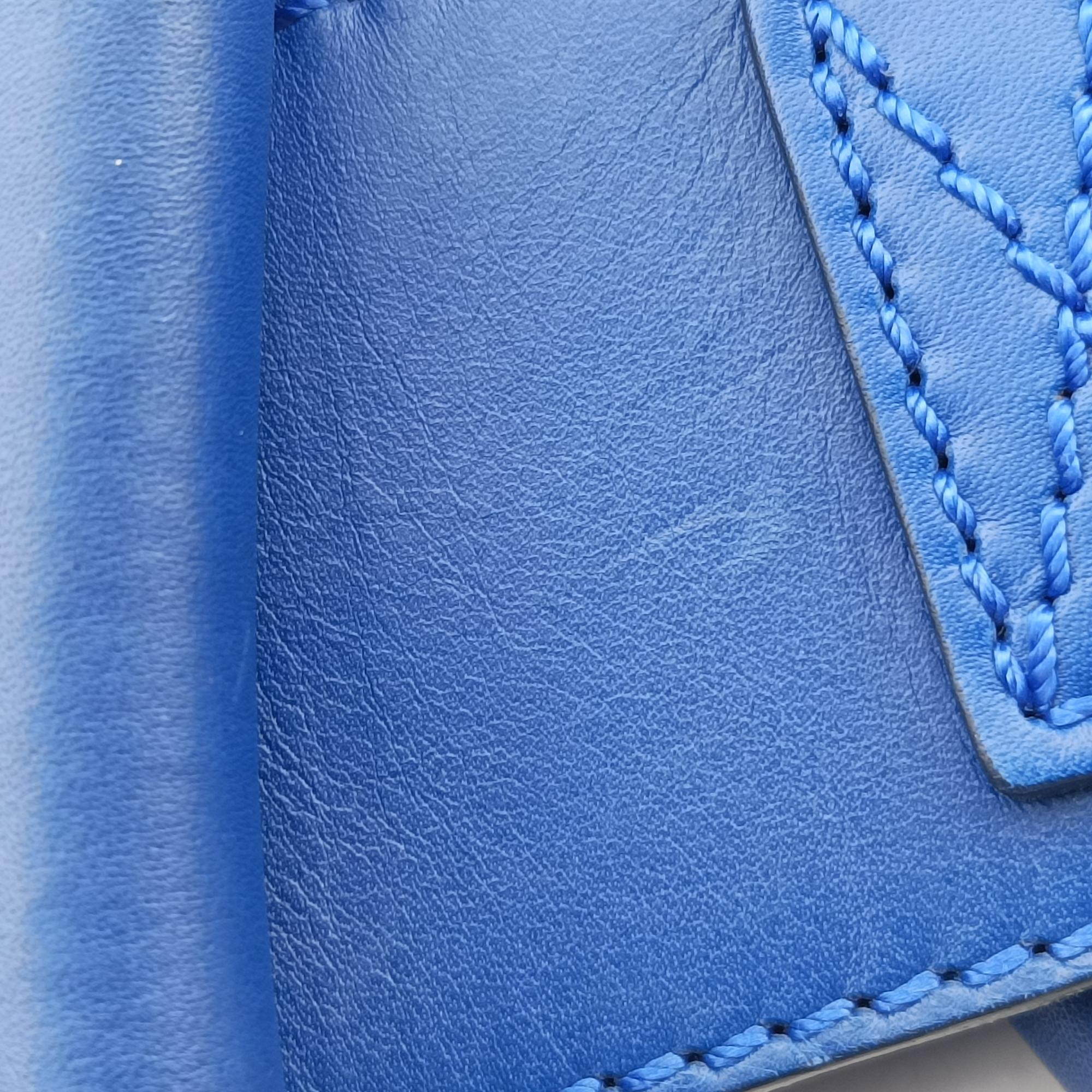 Luggage Mini Shopper Blue Leather×suede S-AT-1111 S-PA-0191ラゲージミニショッパー ブルー レザー×スウェード S-AT-1111 S-PA-0191