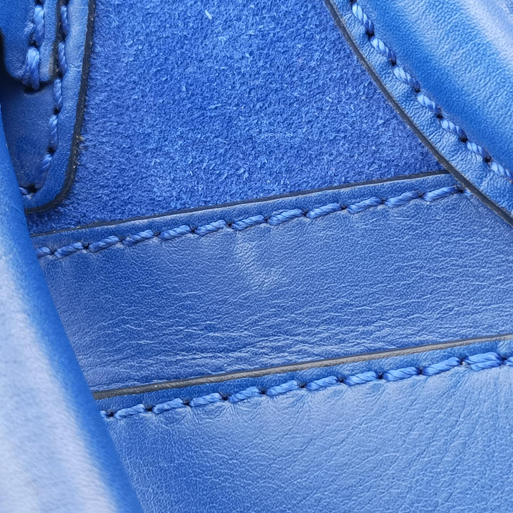 Luggage Mini Shopper Blue Leather×suede S-AT-1111 S-PA-0191ラゲージミニショッパー ブルー レザー×スウェード S-AT-1111 S-PA-0191