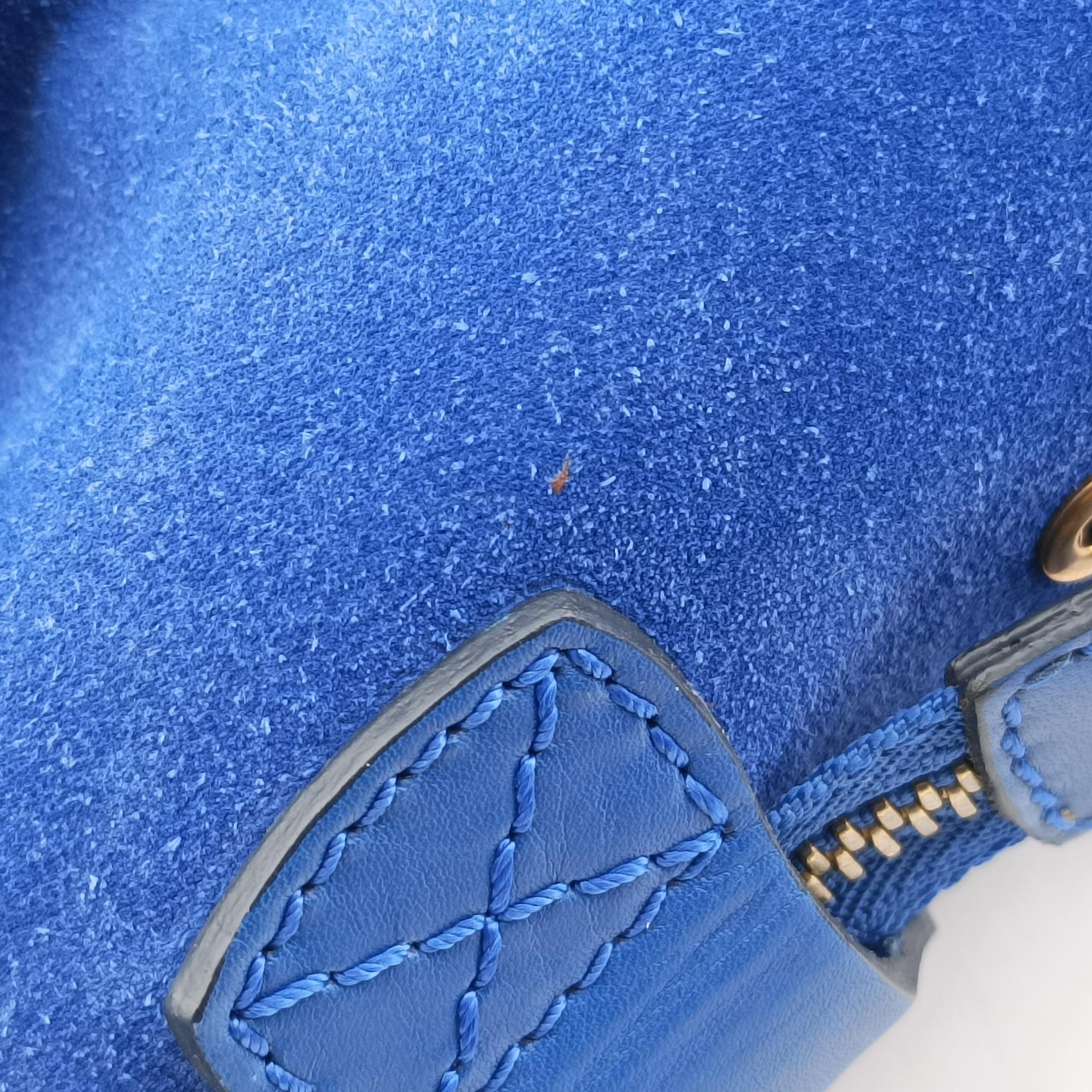 Luggage Mini Shopper Blue Leather×suede S-AT-1111 S-PA-0191ラゲージミニショッパー ブルー レザー×スウェード S-AT-1111 S-PA-0191