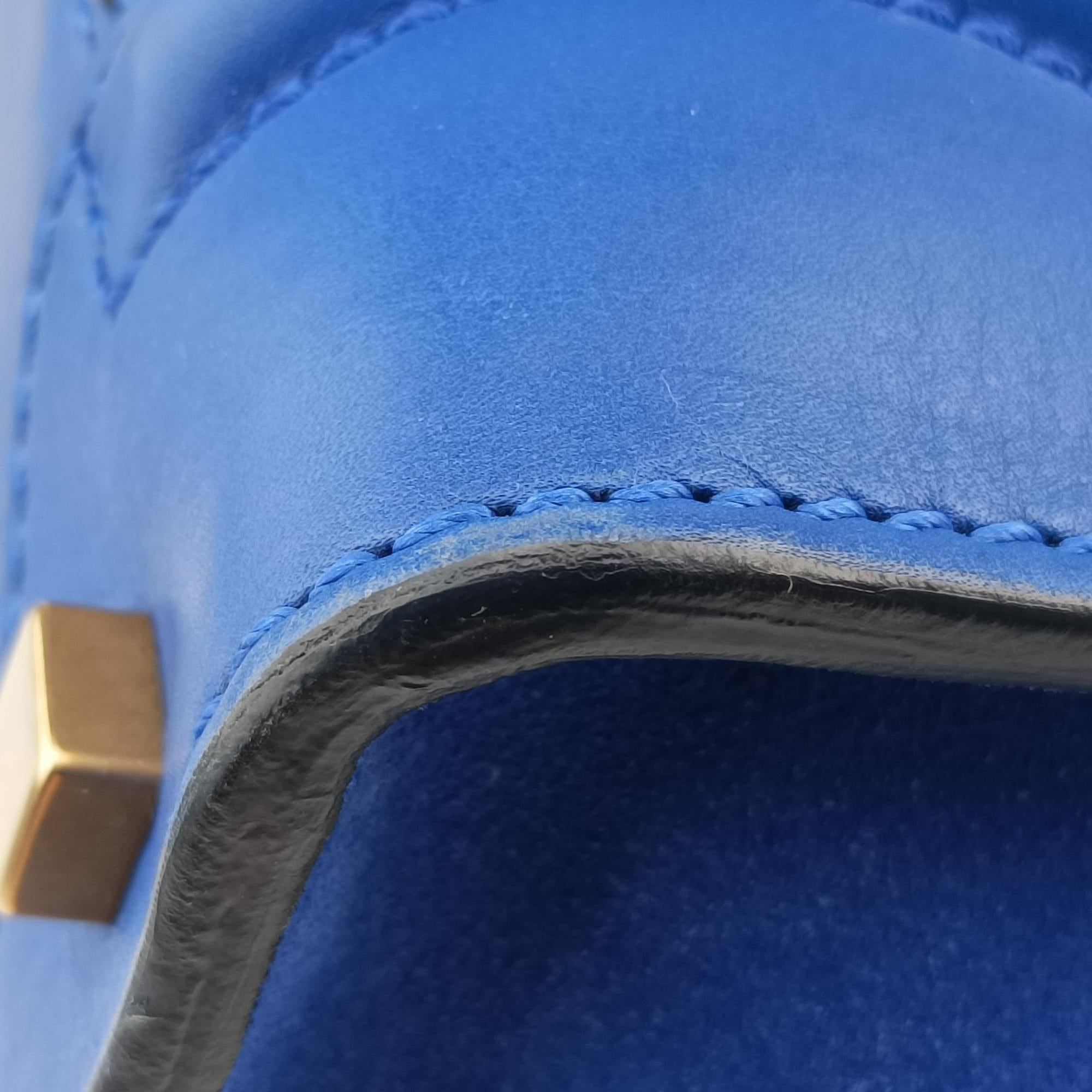 Luggage Mini Shopper Blue Leather×suede S-AT-1111 S-PA-0191ラゲージミニショッパー ブルー レザー×スウェード S-AT-1111 S-PA-0191