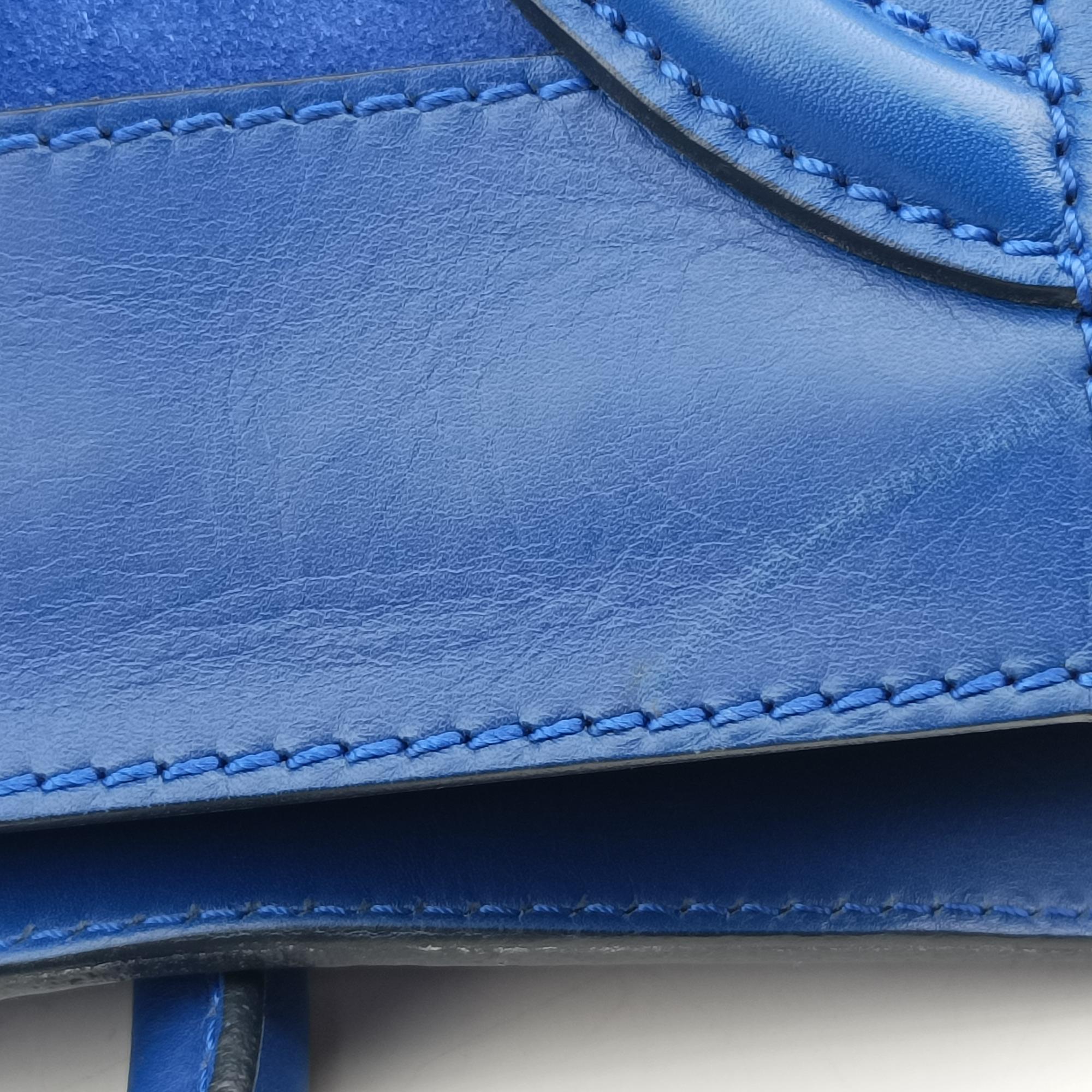 Luggage Mini Shopper Blue Leather×suede S-AT-1111 S-PA-0191ラゲージミニショッパー ブルー レザー×スウェード S-AT-1111 S-PA-0191