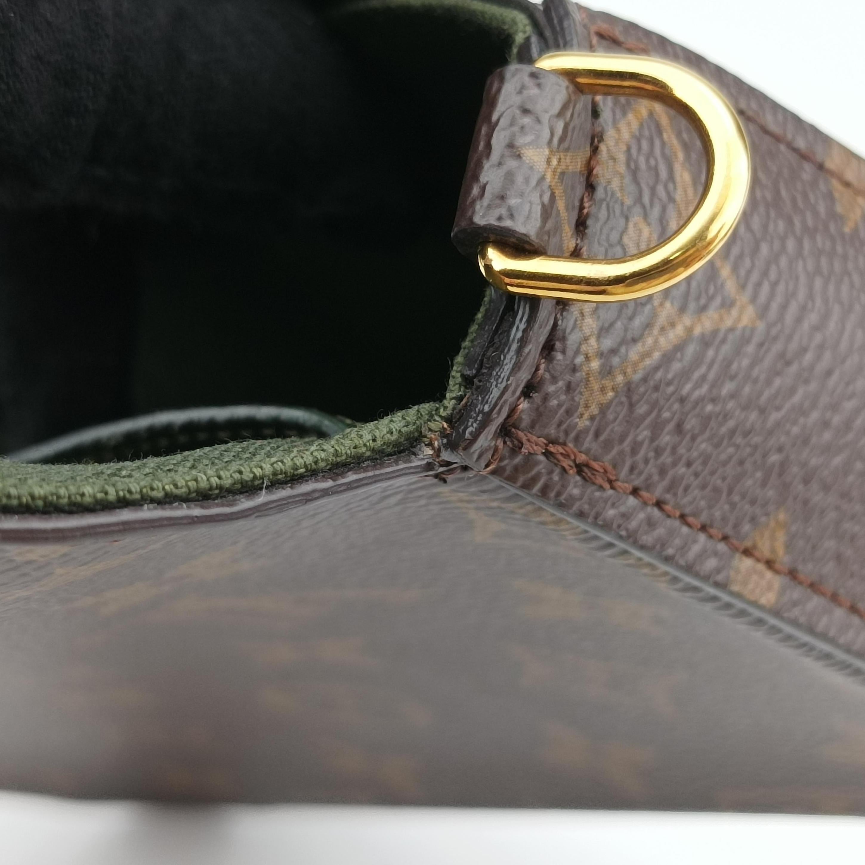 Multi Pochette FeLICIE Brown×KHAKI Monogram Canvas M80091 IC Chipミュルティ ポシェット フェリシー モノグラム/ブラウン×カーキ モノグラムキャンバス M80091 ICチップ