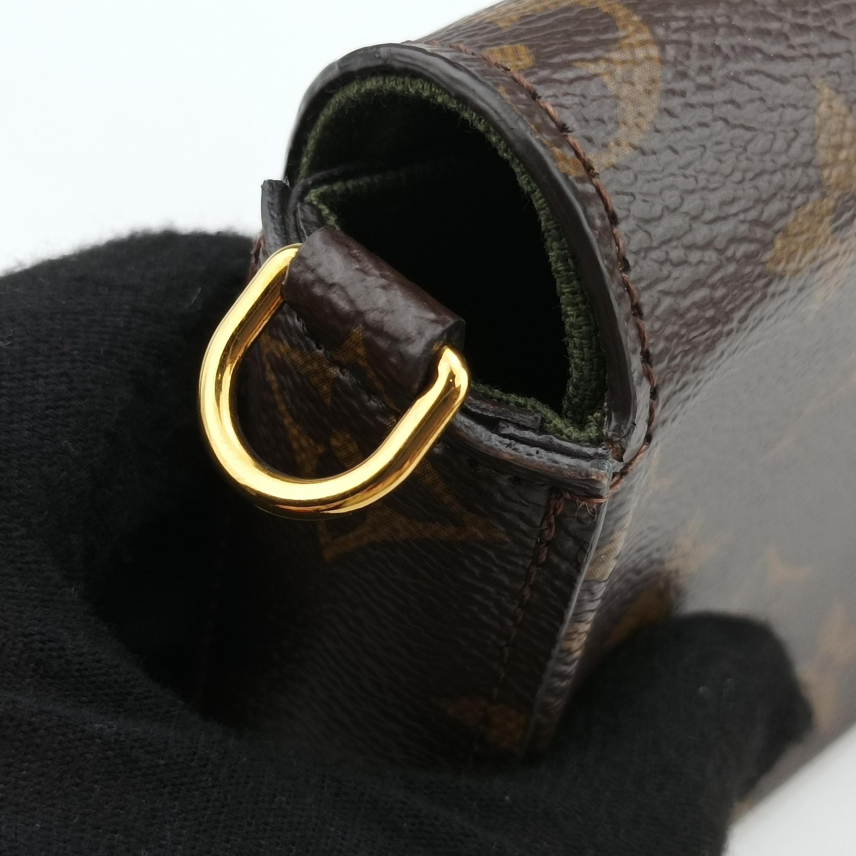 Multi Pochette FeLICIE Brown×KHAKI Monogram Canvas M80091 IC Chipミュルティ ポシェット フェリシー モノグラム/ブラウン×カーキ モノグラムキャンバス M80091 ICチップ