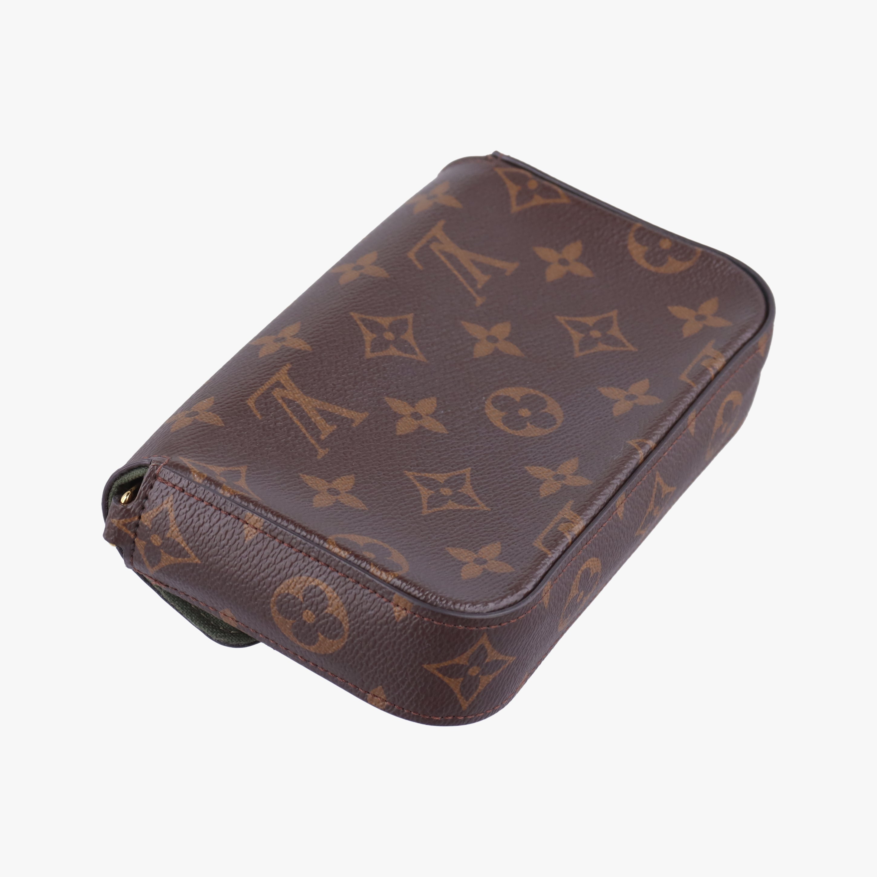 Multi Pochette FeLICIE Brown×KHAKI Monogram Canvas M80091 IC Chipミュルティ ポシェット フェリシー モノグラム/ブラウン×カーキ モノグラムキャンバス M80091 ICチップ