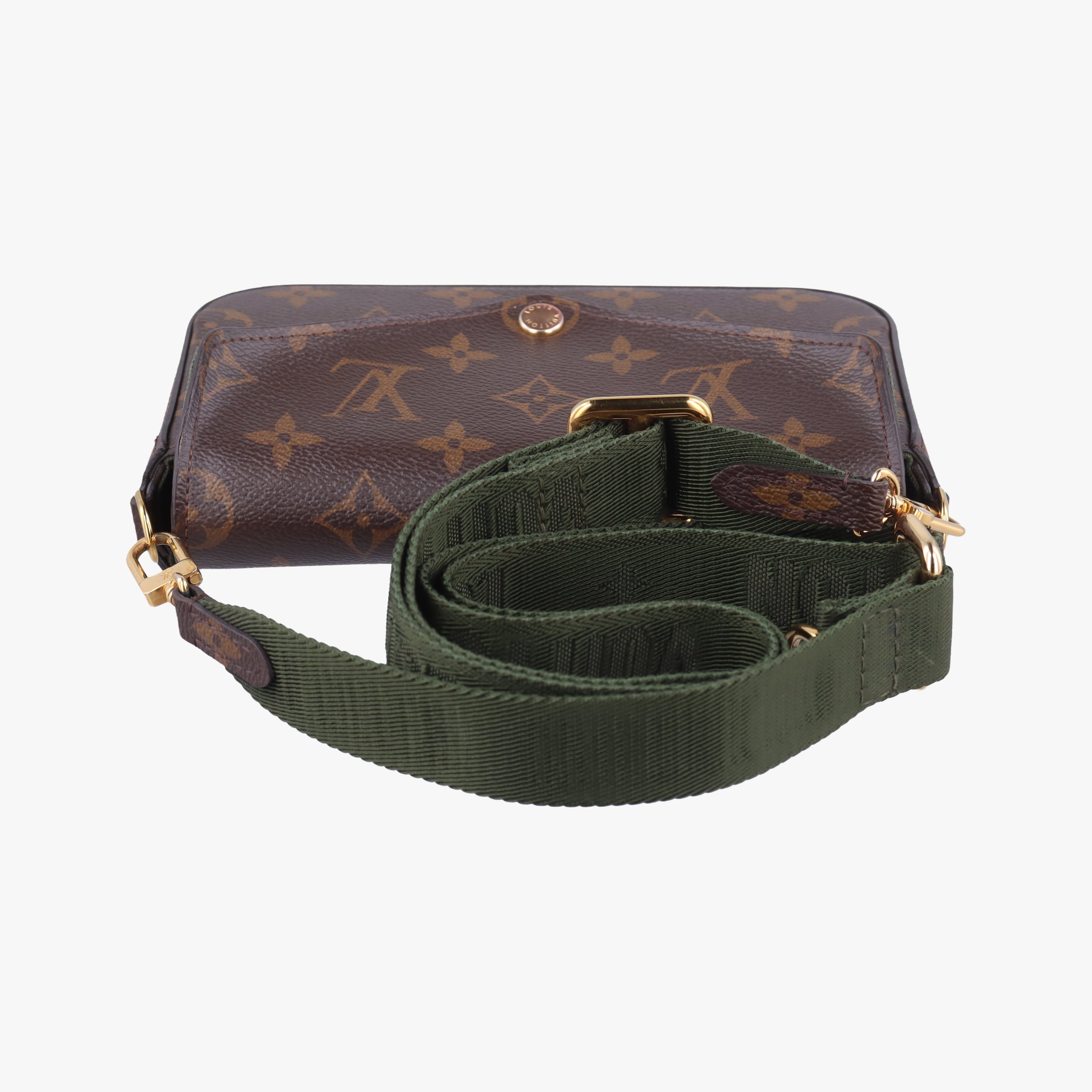 Multi Pochette FeLICIE Brown×KHAKI Monogram Canvas M80091 IC Chipミュルティ ポシェット フェリシー モノグラム/ブラウン×カーキ モノグラムキャンバス M80091 ICチップ