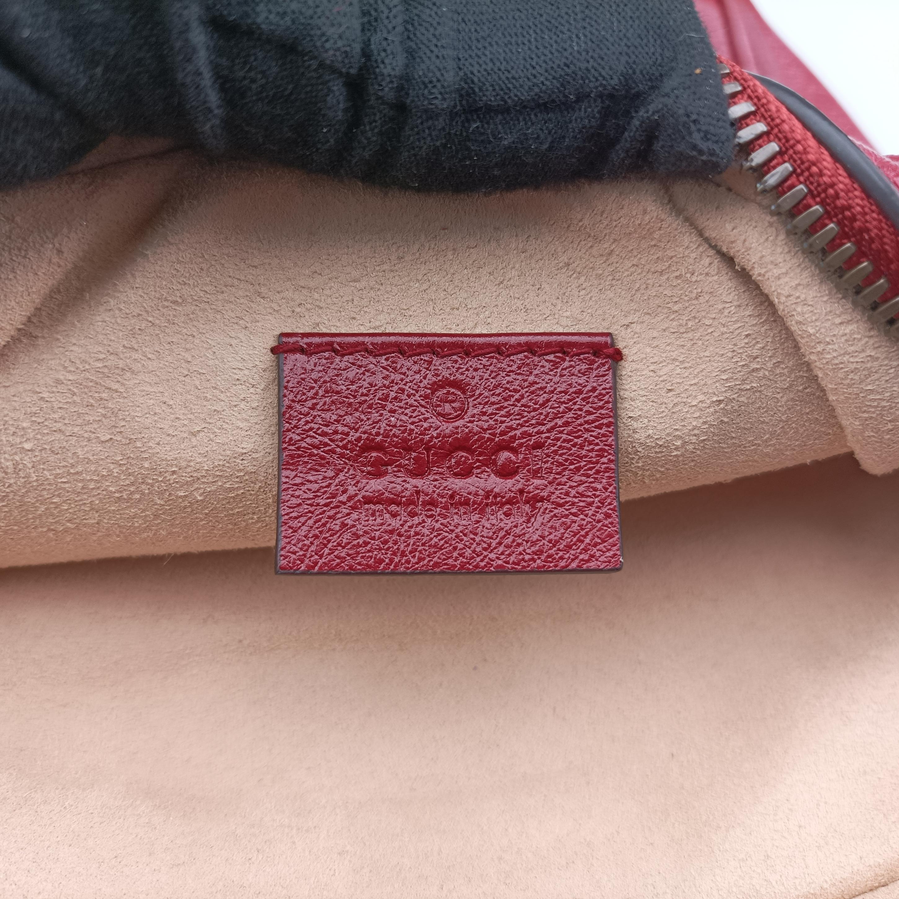 GG Marmont Red Leather 550155 I027256477GGマーモント レッド レザー 550155 I027256477