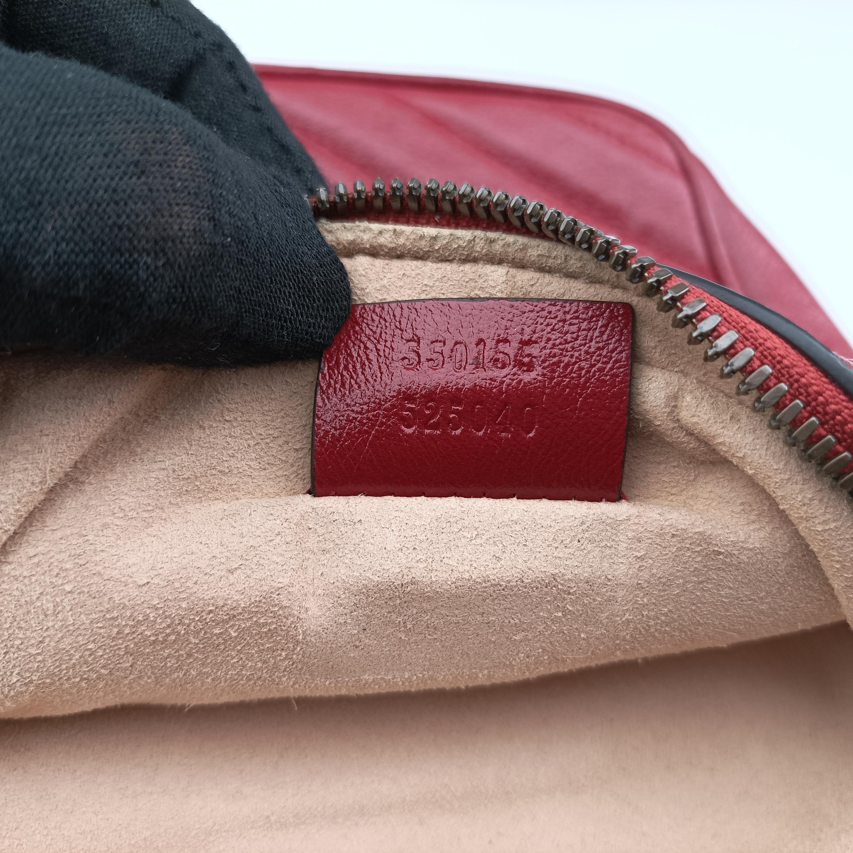 GG Marmont Red Leather 550155 I027256477GGマーモント レッド レザー 550155 I027256477