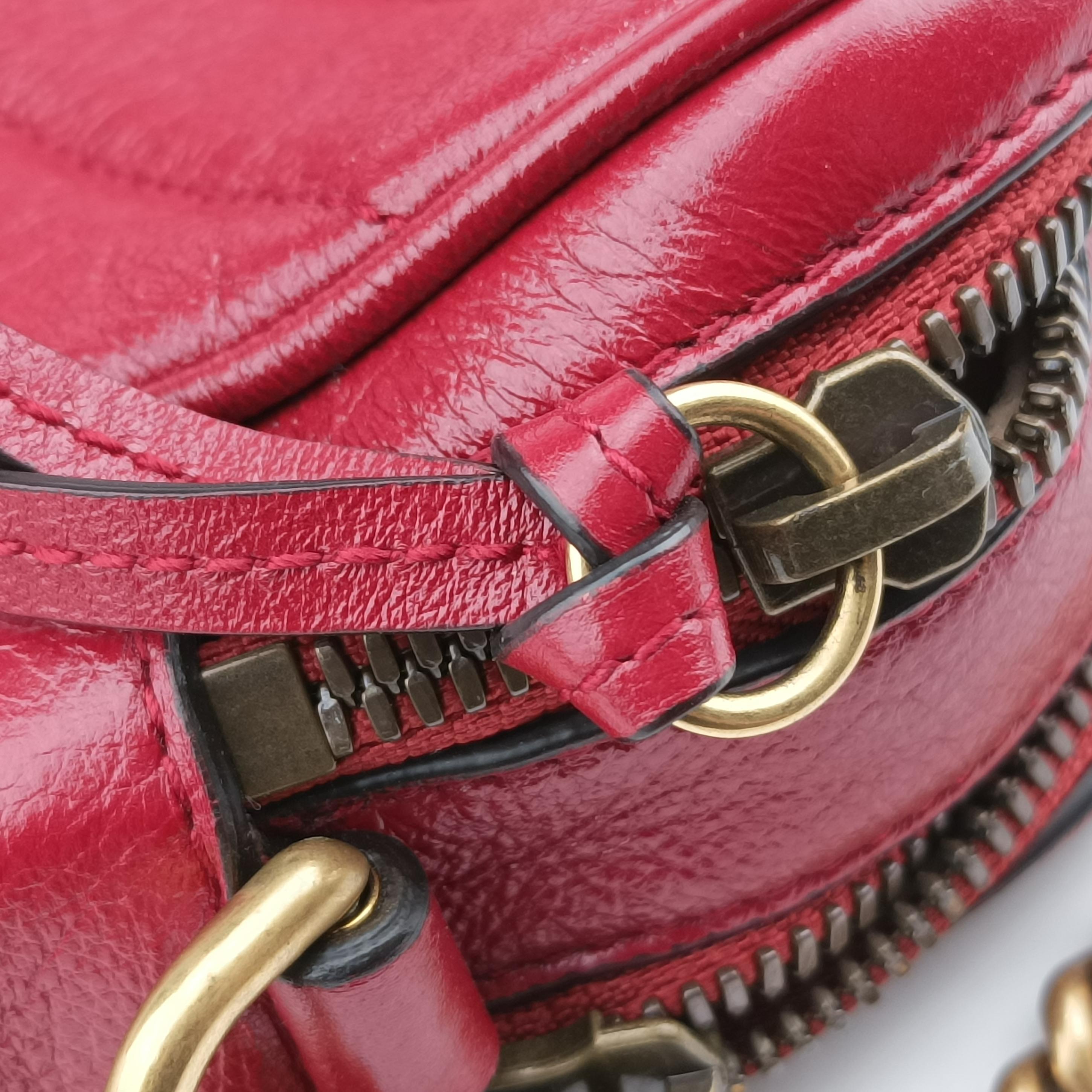 GG Marmont Red Leather 550155 I027256477GGマーモント レッド レザー 550155 I027256477