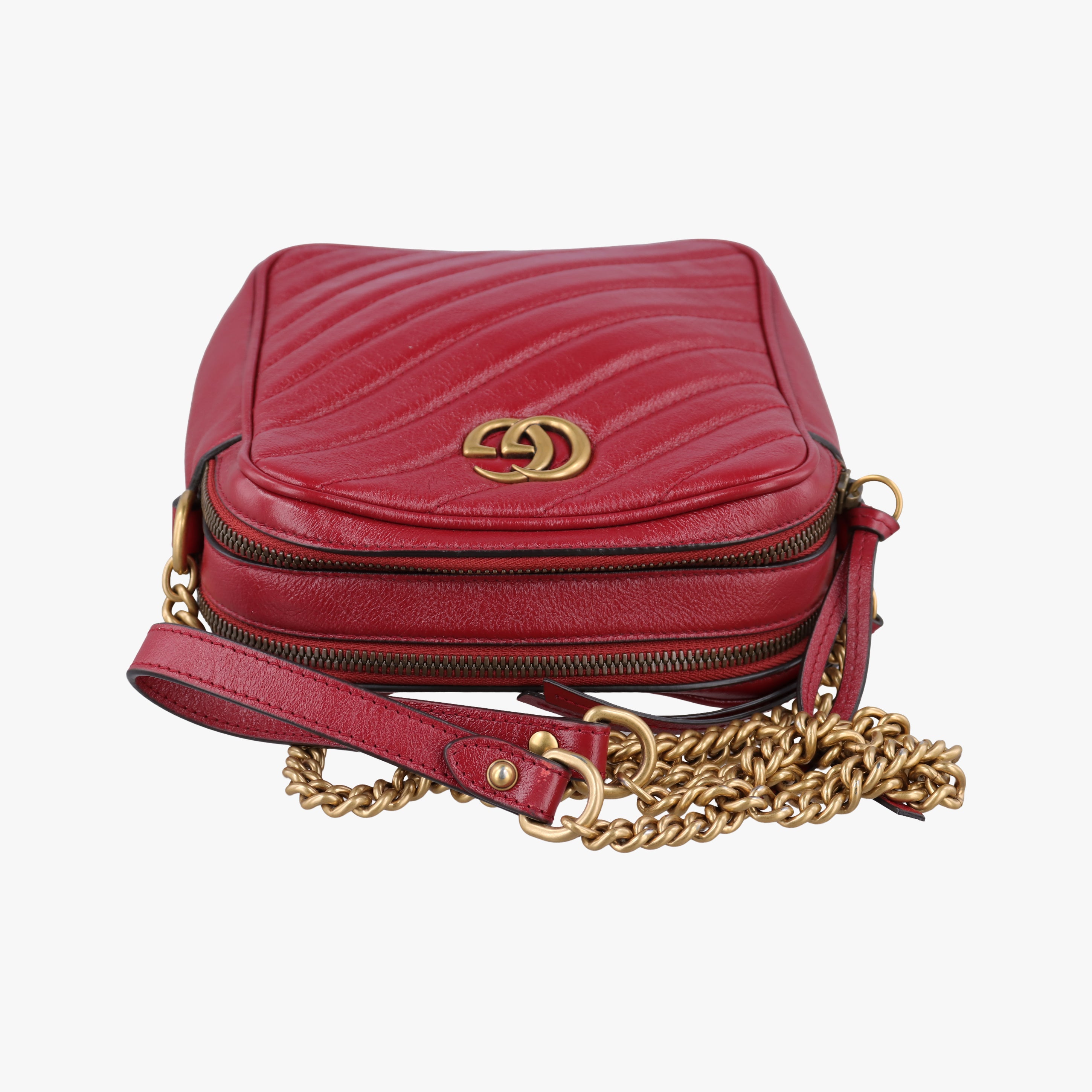 GG Marmont Red Leather 550155 I027256477GGマーモント レッド レザー 550155 I027256477