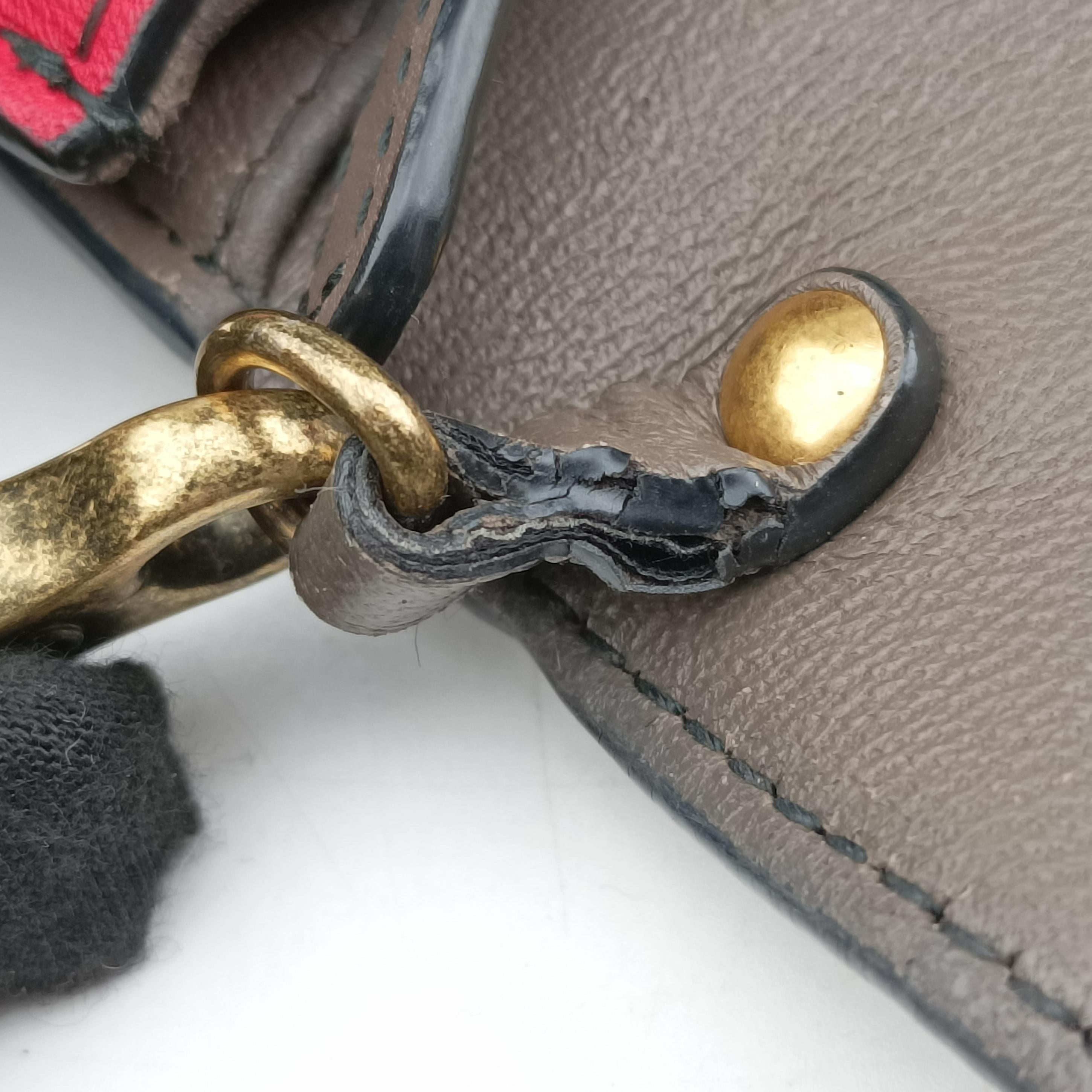 INTRECCIATO Brown×red×pink lambskin S01929525Lイントレチャート ブラウン×レッド×ピンク ラムスキン S01929525L