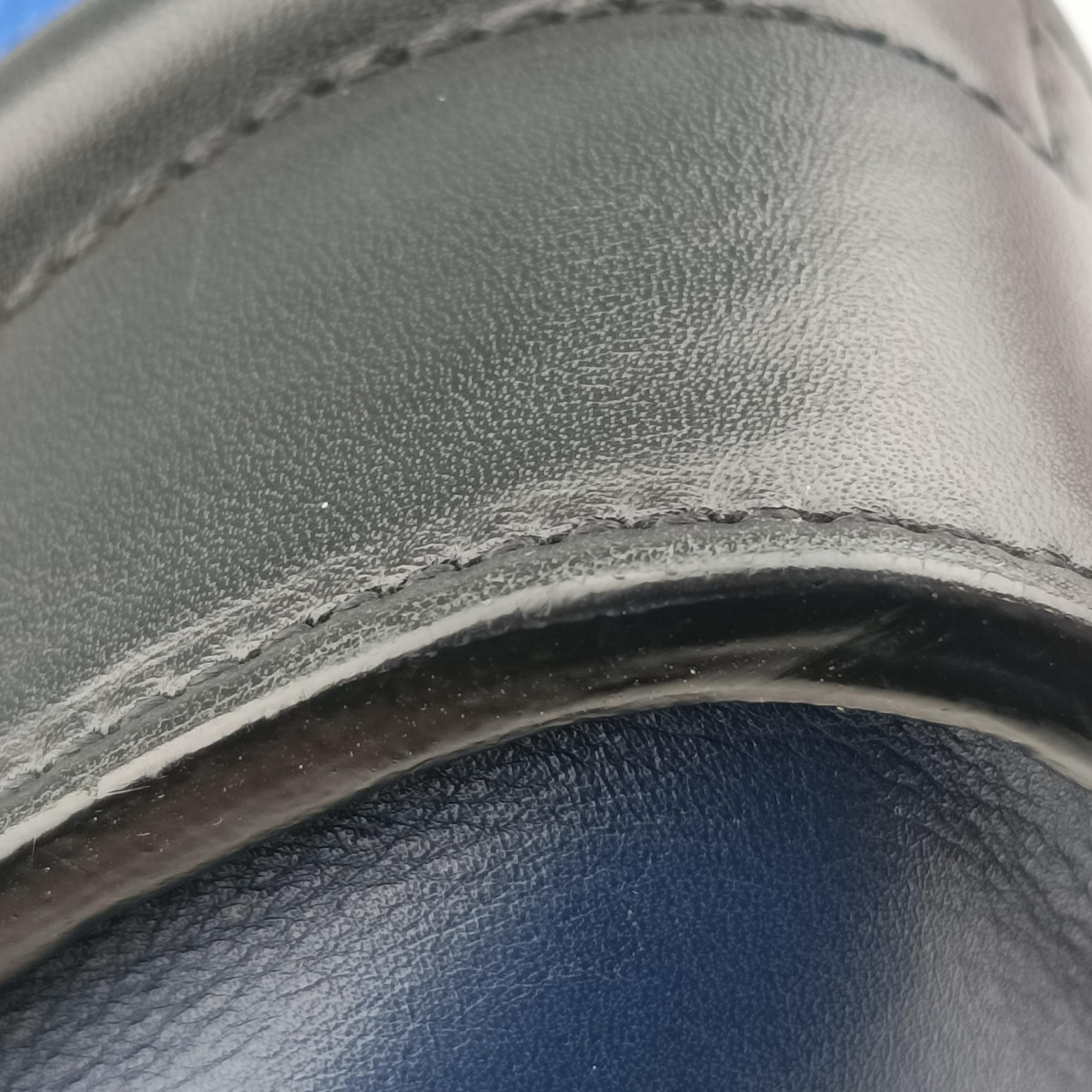 Luggage Micro shopper Blue×black Suede ×Leather W-GA-0164ラゲージマイクロショッパー ブルー×ブラック スエード × レザー W-GA-0164