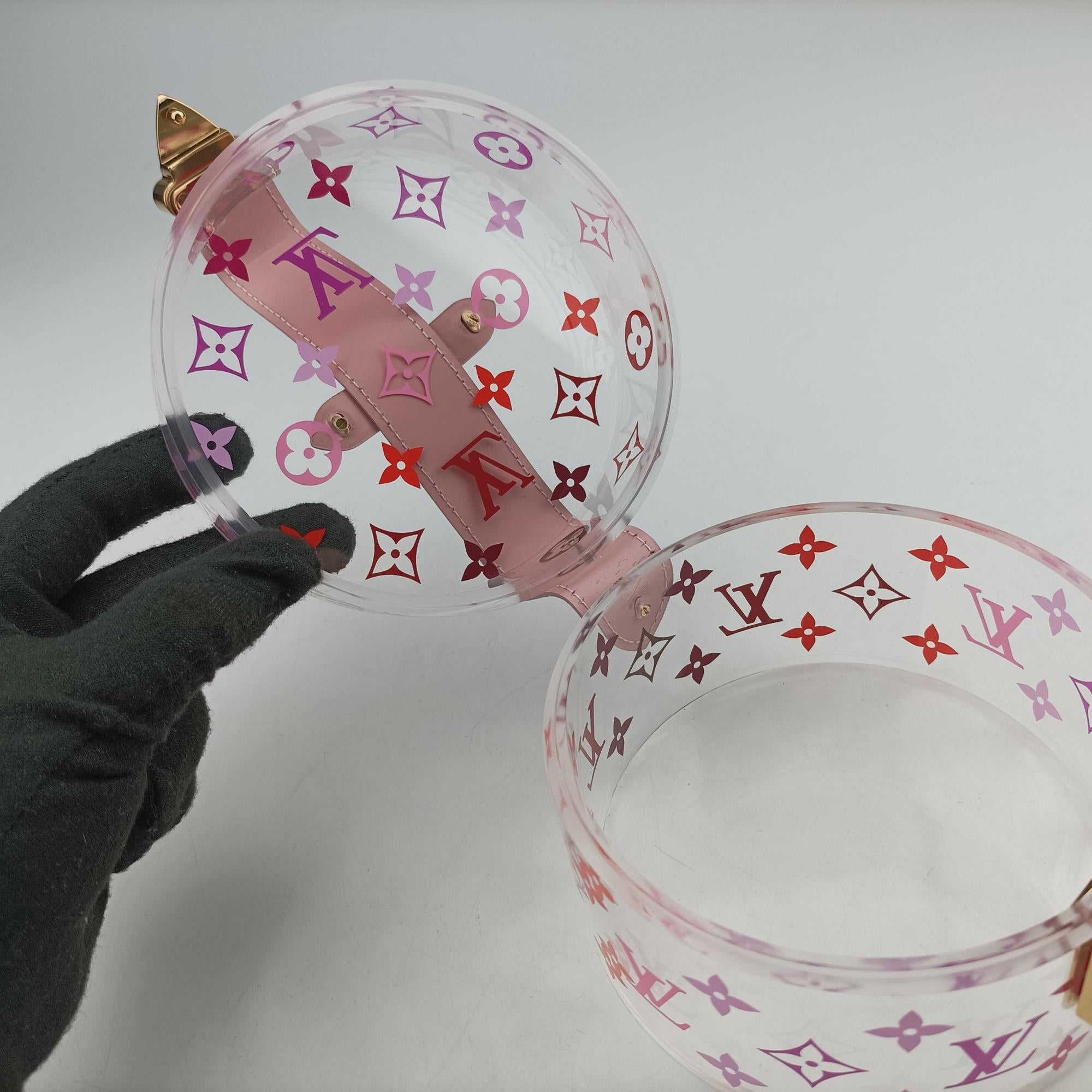 Boite Scott Trunk Jewelry Makeup Box Pink×multicolor Plexiglass GI0362 GI0362 DI0159ボワット スコット トランク ジュエリー メイクボックス ピンク×マルチカラー プレキシガラス GI0362 GI0362 DI0159